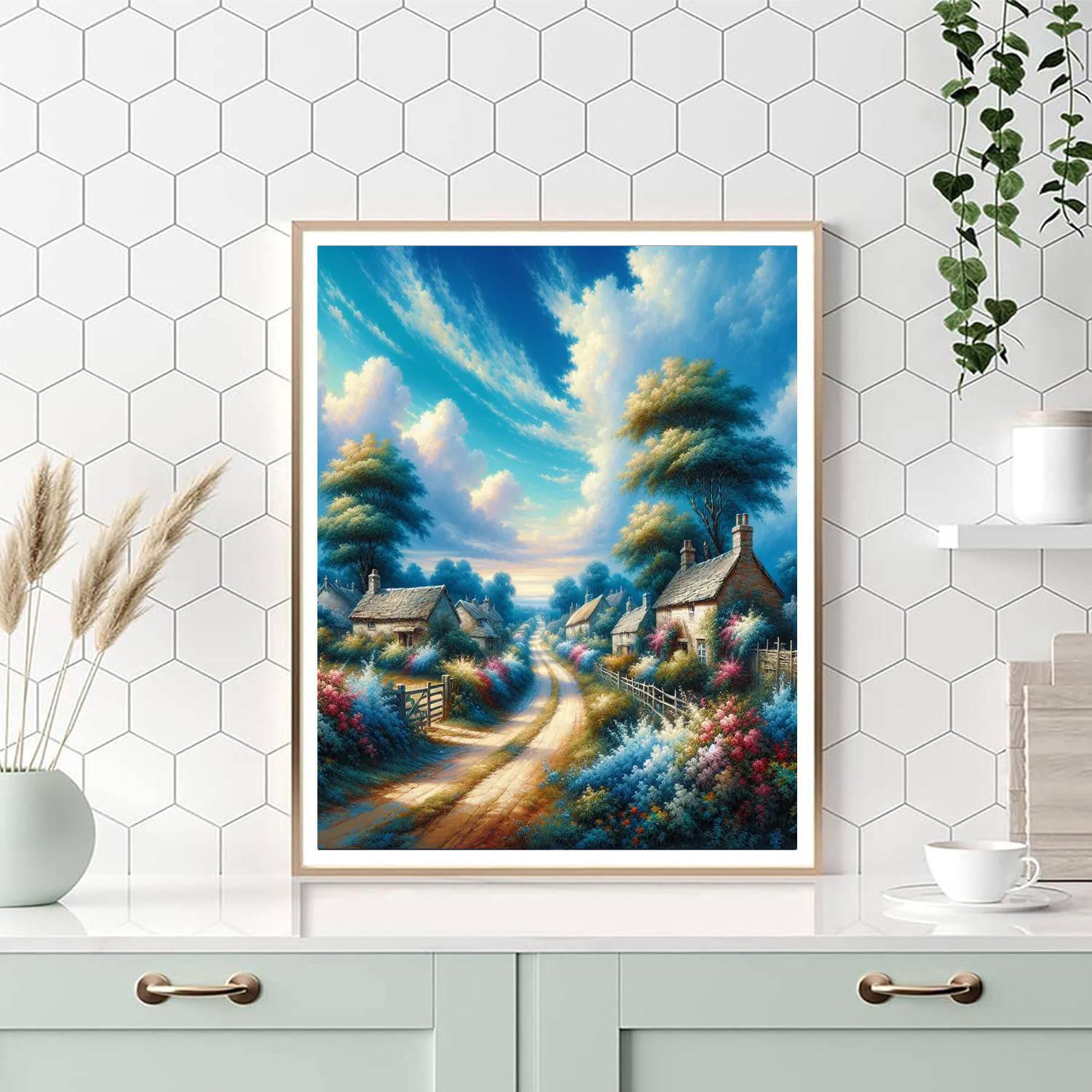 Cozy Countryside Lane DIY Paint By Numbers
