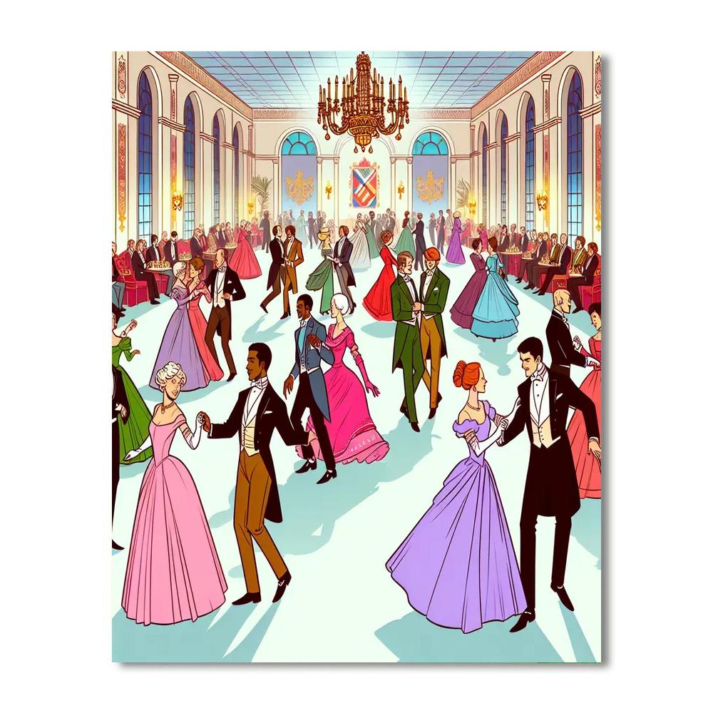 Royal Ball At The Castle Number Painting