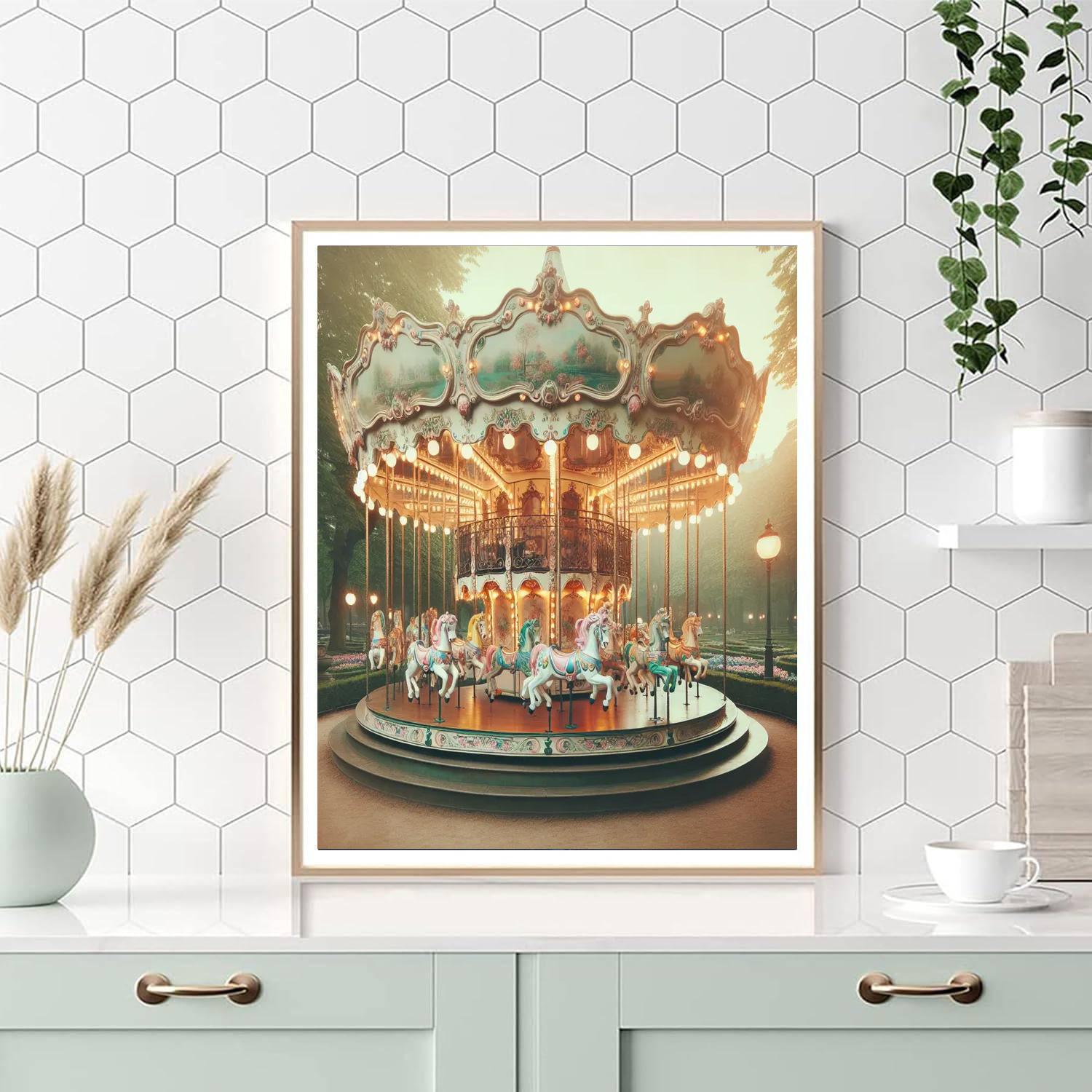 Vintage Carousel Whimsy Numbered Painting Kits