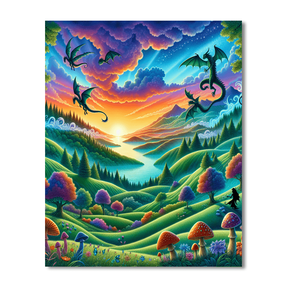 Mystical Fantasy Realm Painting Number Kit