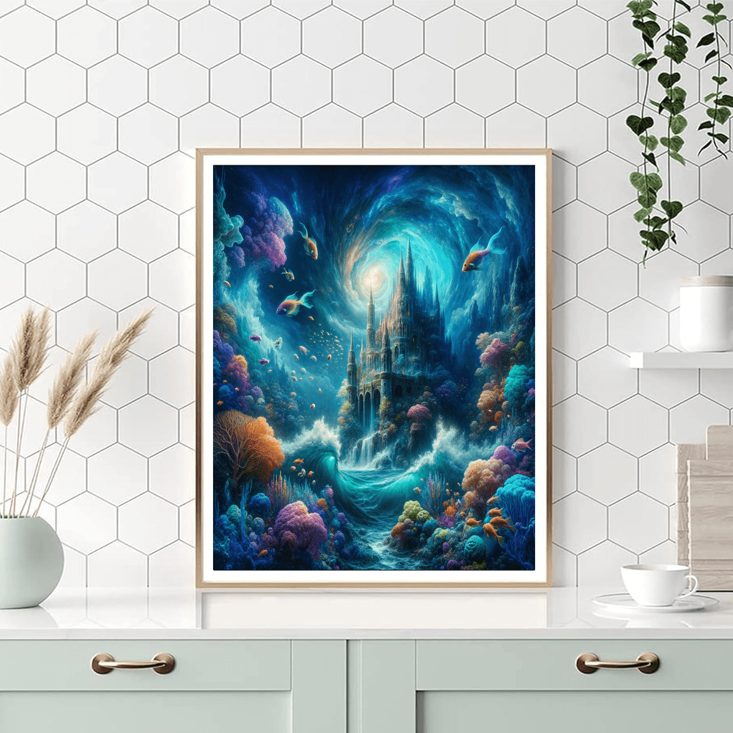 Magical Underwater Castle DIY Paint By Numbers
