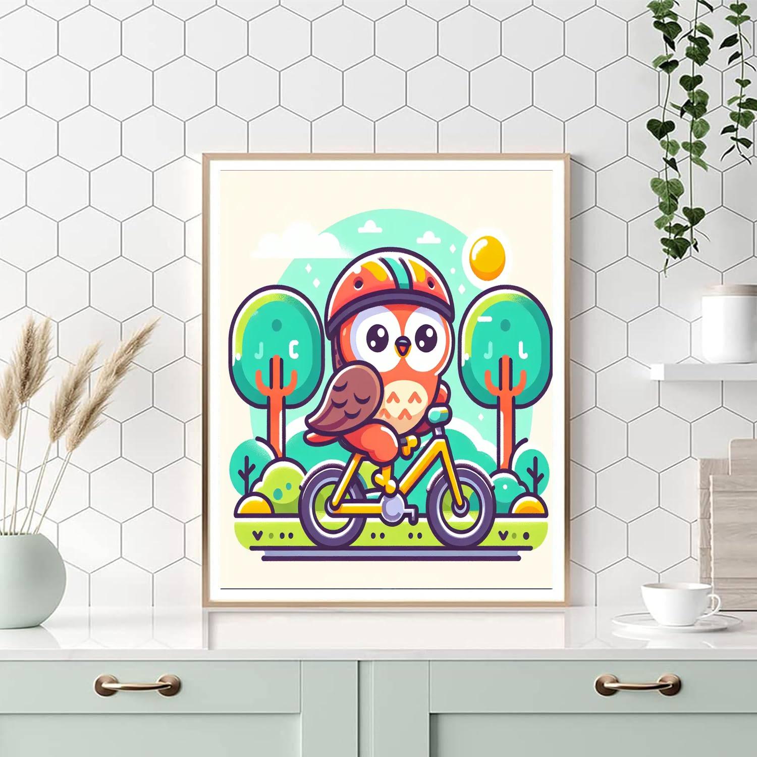 Sporty Owl Paint By Numbers Art