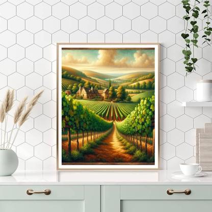 Old World Vineyard Charm DIY Paint By Numbers