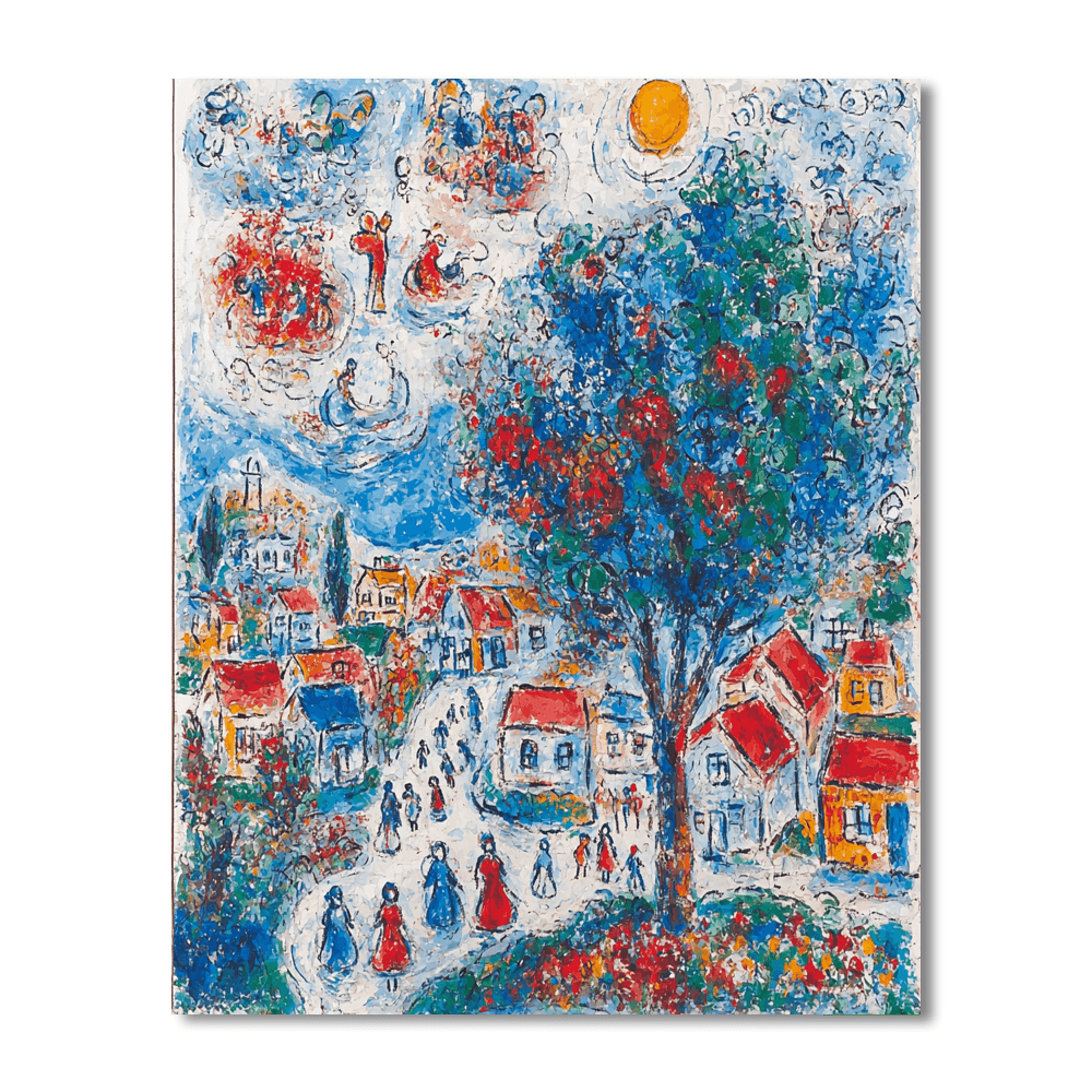 Marc Chagall Inspired Chagall's Enchanted Village  Painting By Numbers Kit