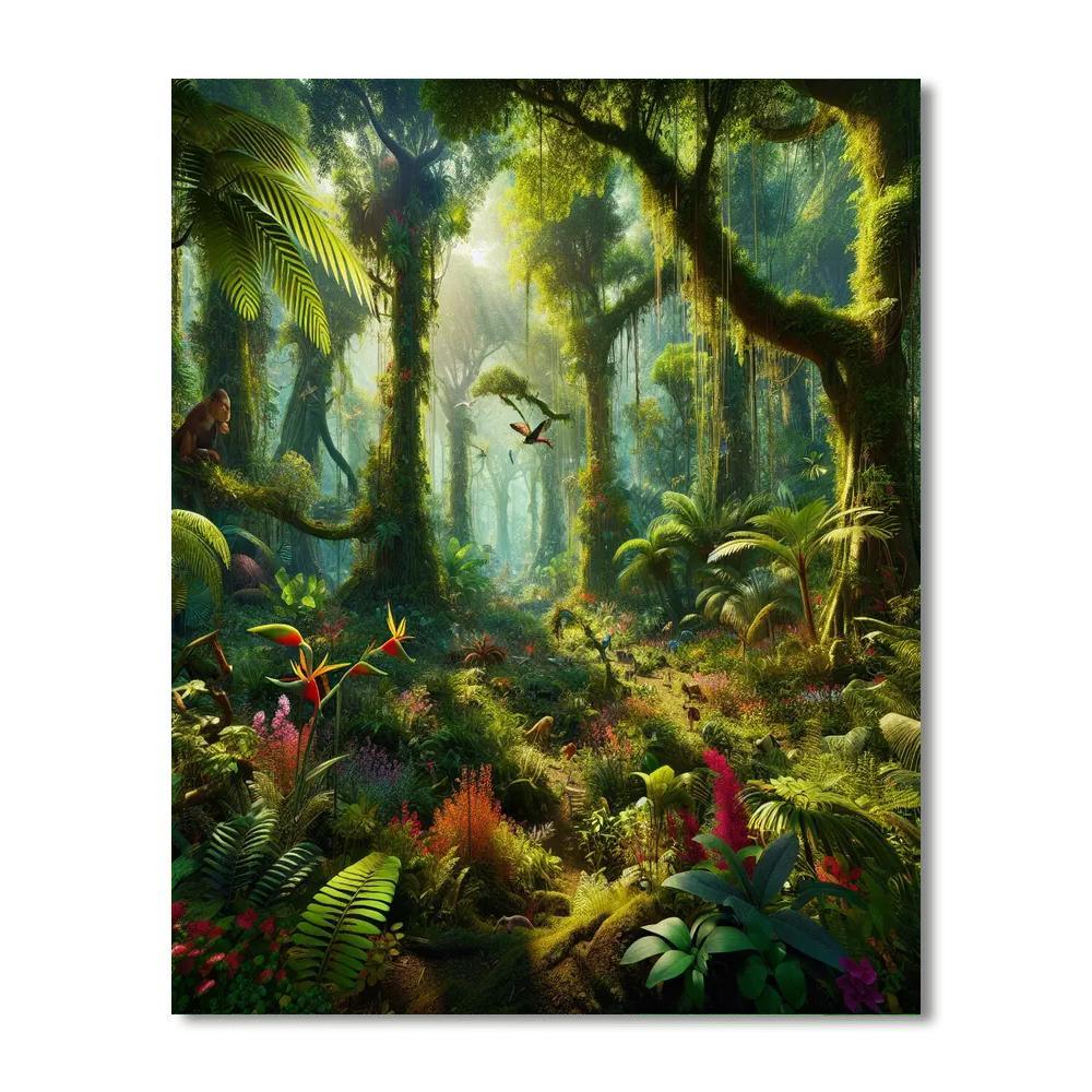 Lush Rainforest Expedition Paint By Color