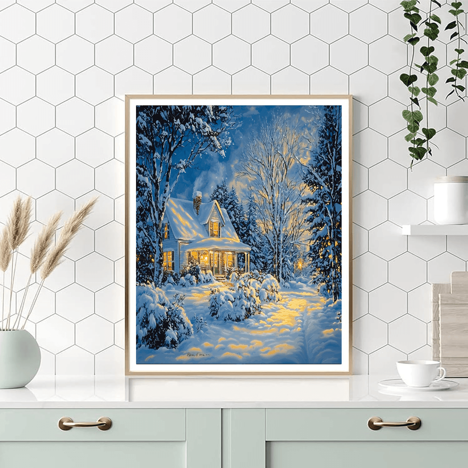 Thomas Kinkade Inspired Frosted Fantasies  Paint By Numbers