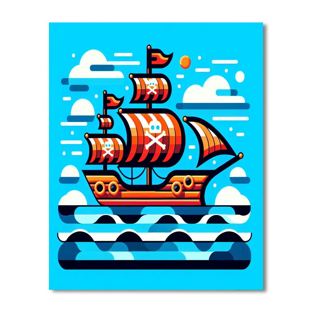 Pirate's Ocean Adventure Painting Number Kit