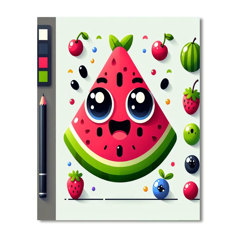 Wacky Watermelon Paint By Numbers Art