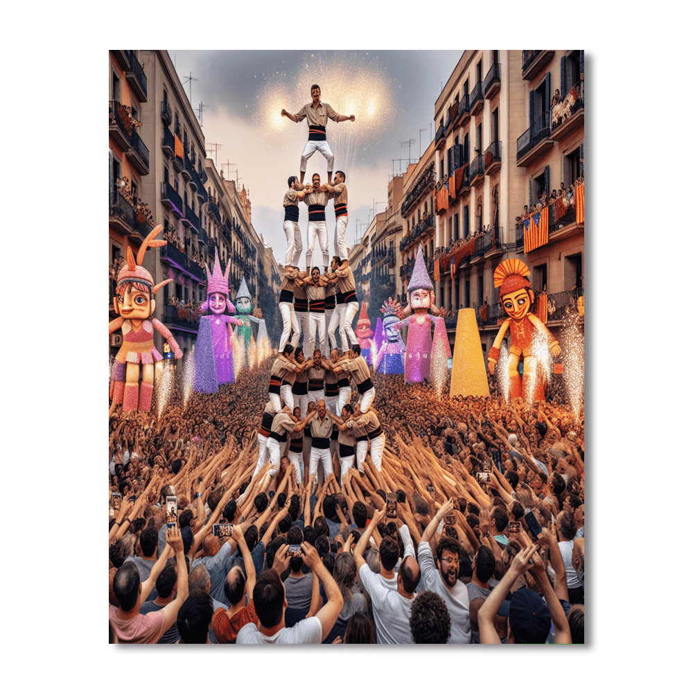 Festes De La Mercè - Barcelona, Spain Paint By Number