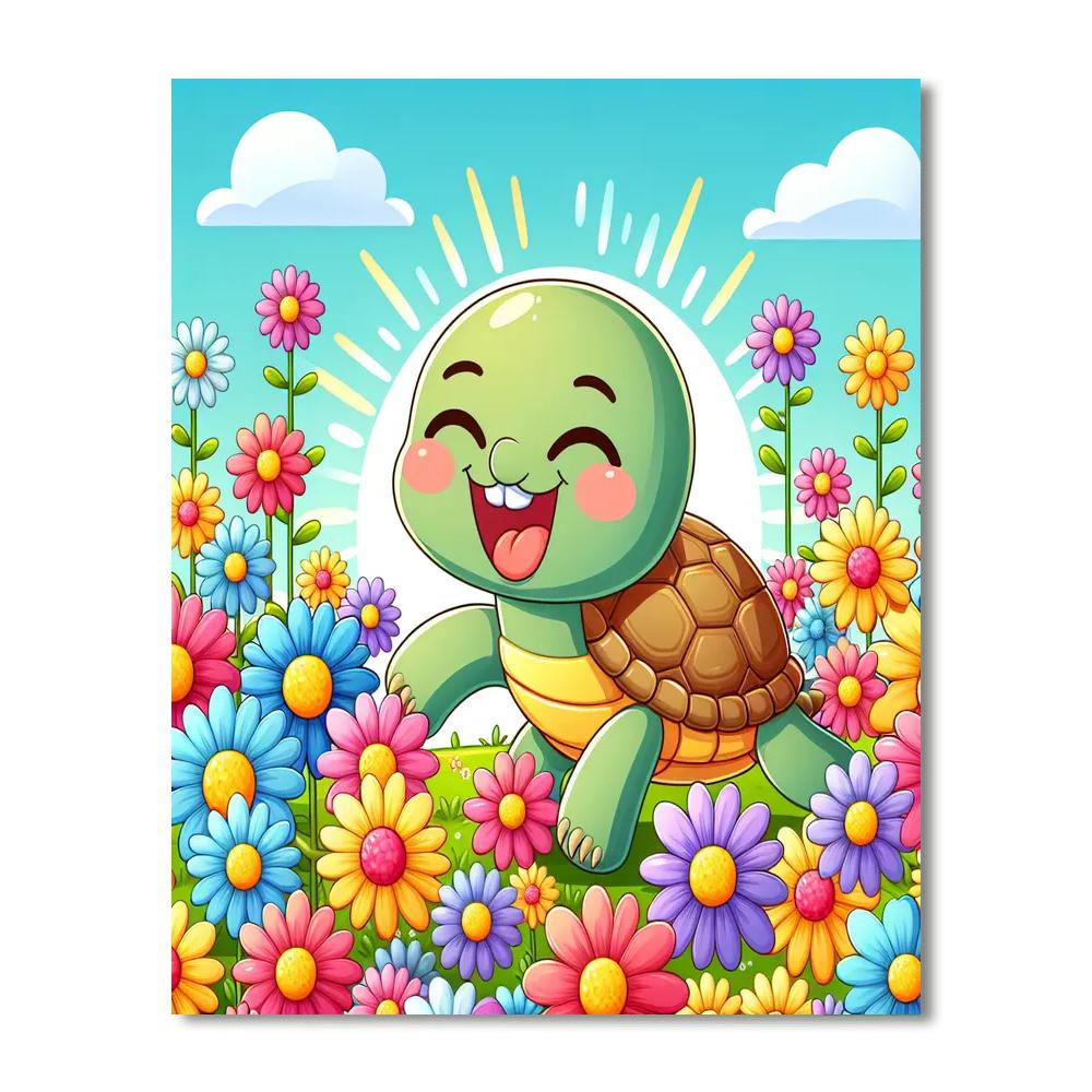Joyful Tortoise Paint By Numbers Kits