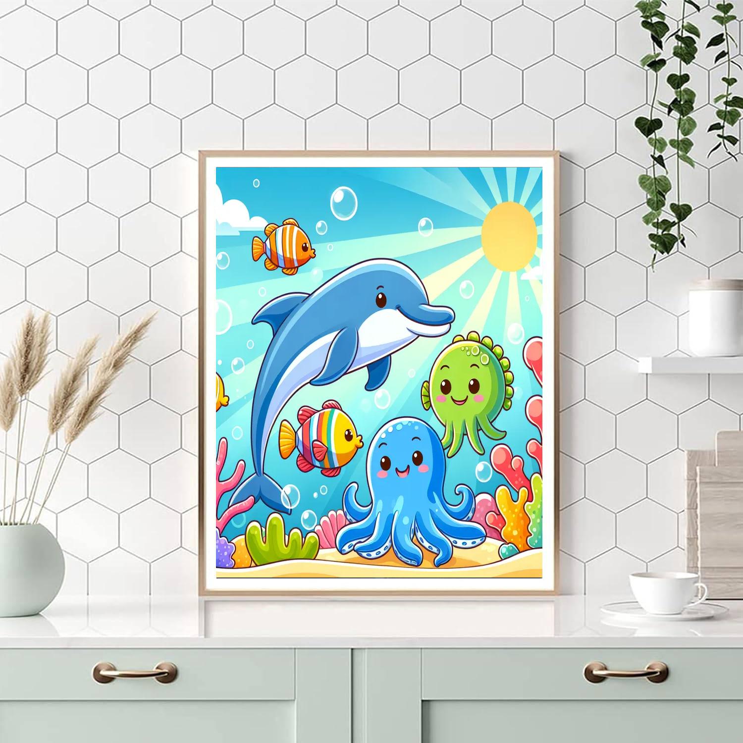 Happy Ocean Exploration Paint By Numbers