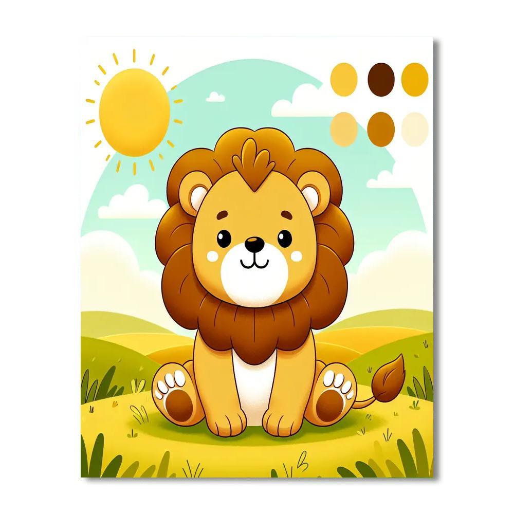 Cuddly Lion Numbered Painting Kits