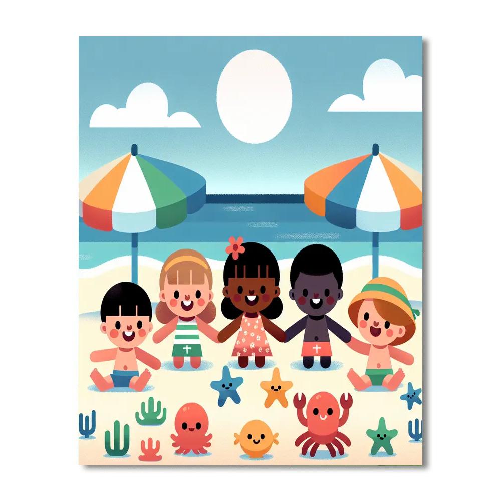 Beach Bash Paint By Numbers Art