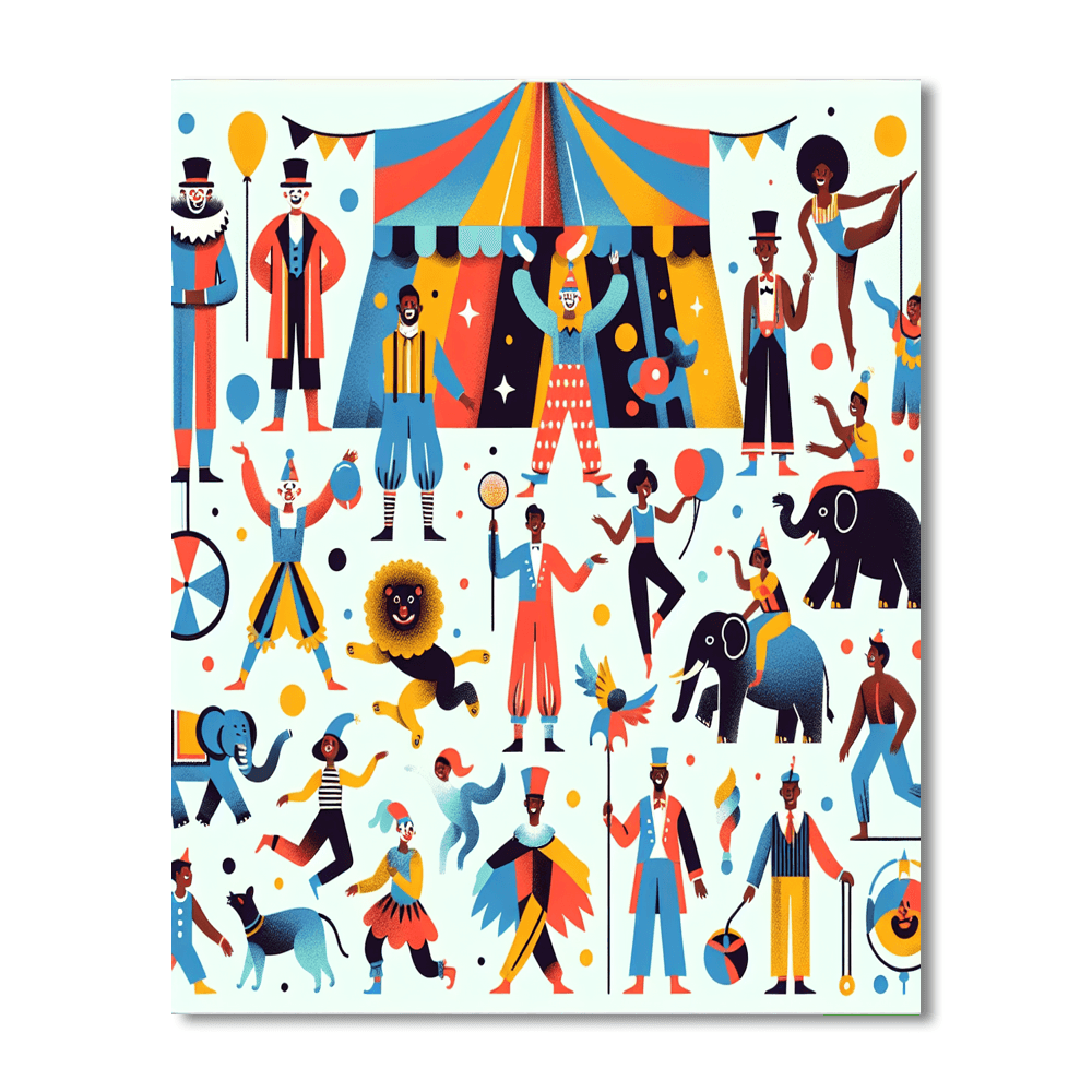 Playful Circus Paint By Numbers