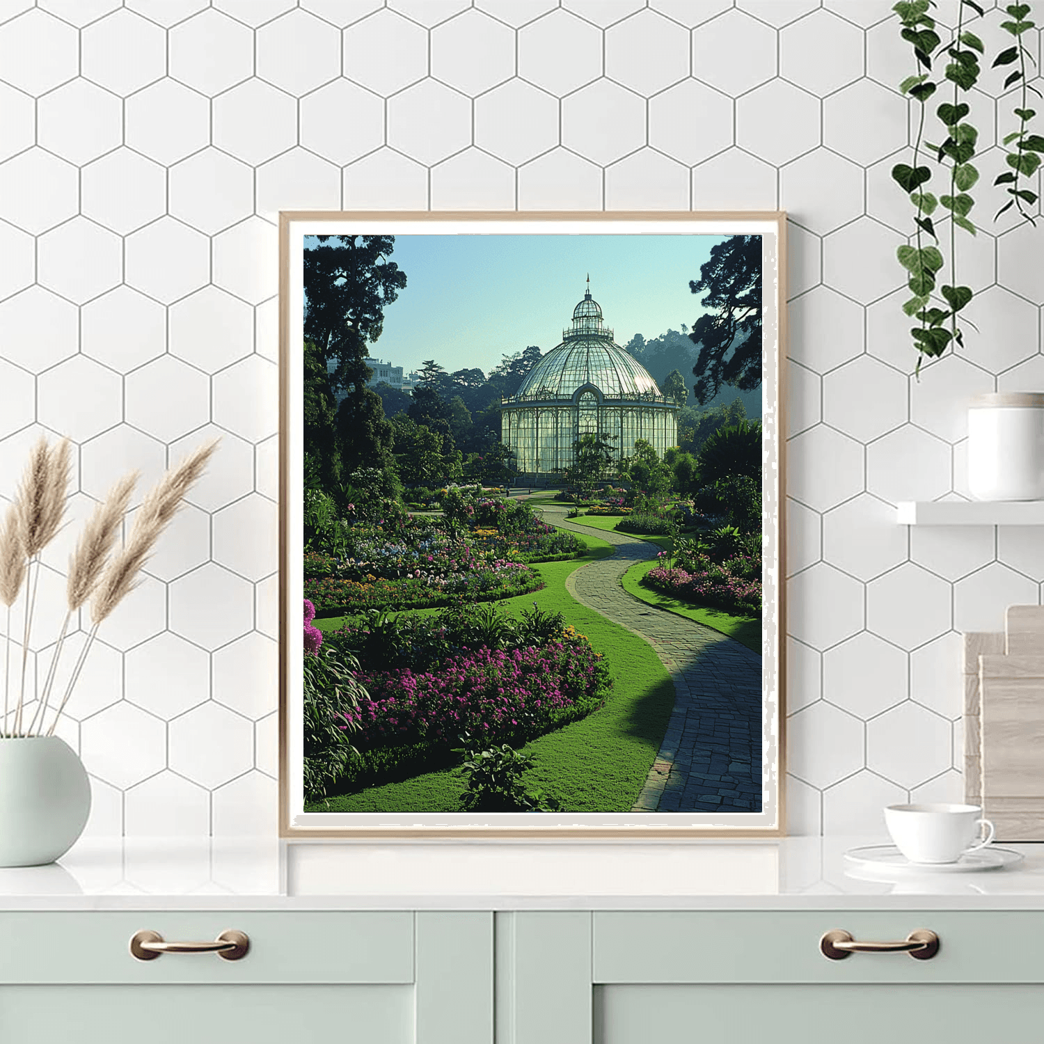 Lalbagh Botanical Garden - Bangalore Paint By Numbers KitsLalbagh Botanical Garden - Bangalore - DIY Painting By Numbers Kit - Image 5