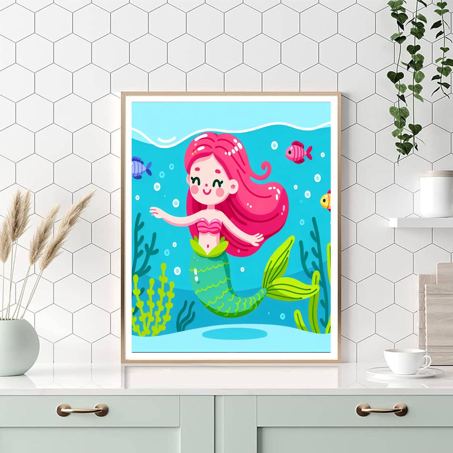 Dazzling Mermaid Painting By Numbers Kit