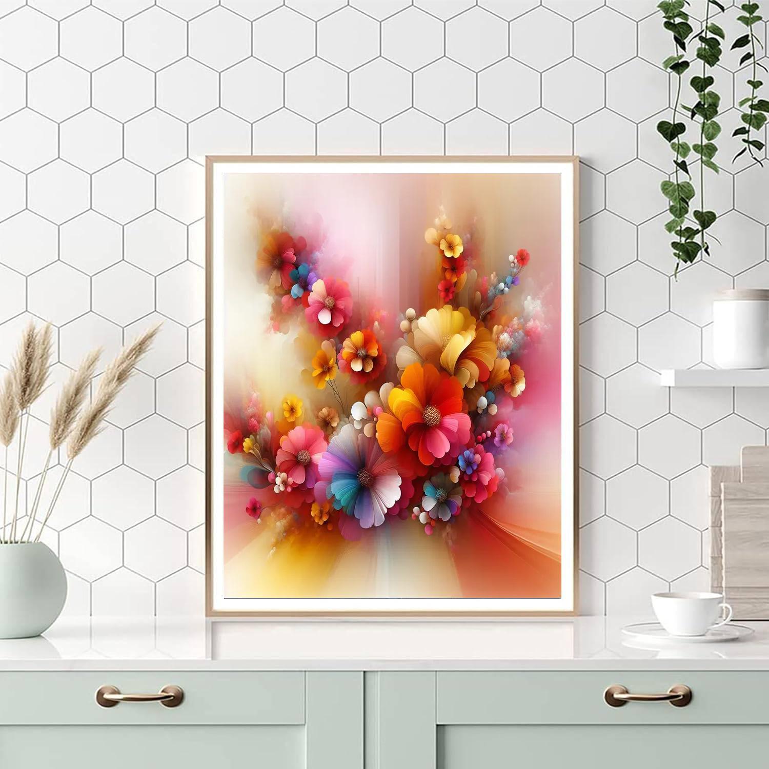 Radiant Flower Explosion Painting By Numbers Kit