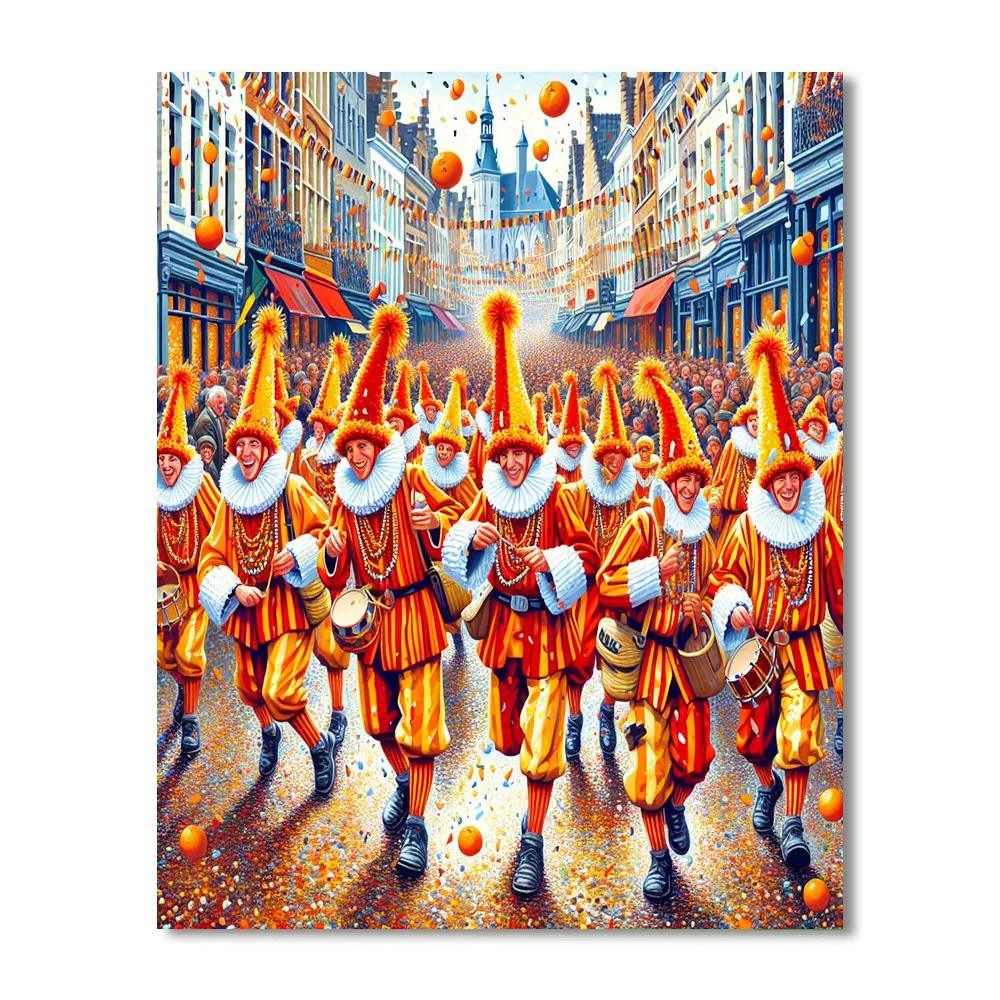 Carnaval De Binche - Binche, Belgium Paint By Numbers