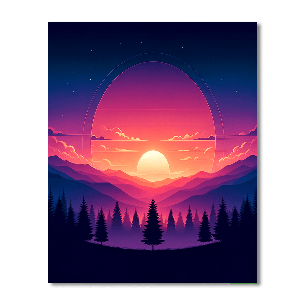 Dreamy Sunset Skies Paint By Number
