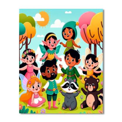 Fun Fairytale Forest Paint By Numbers Art