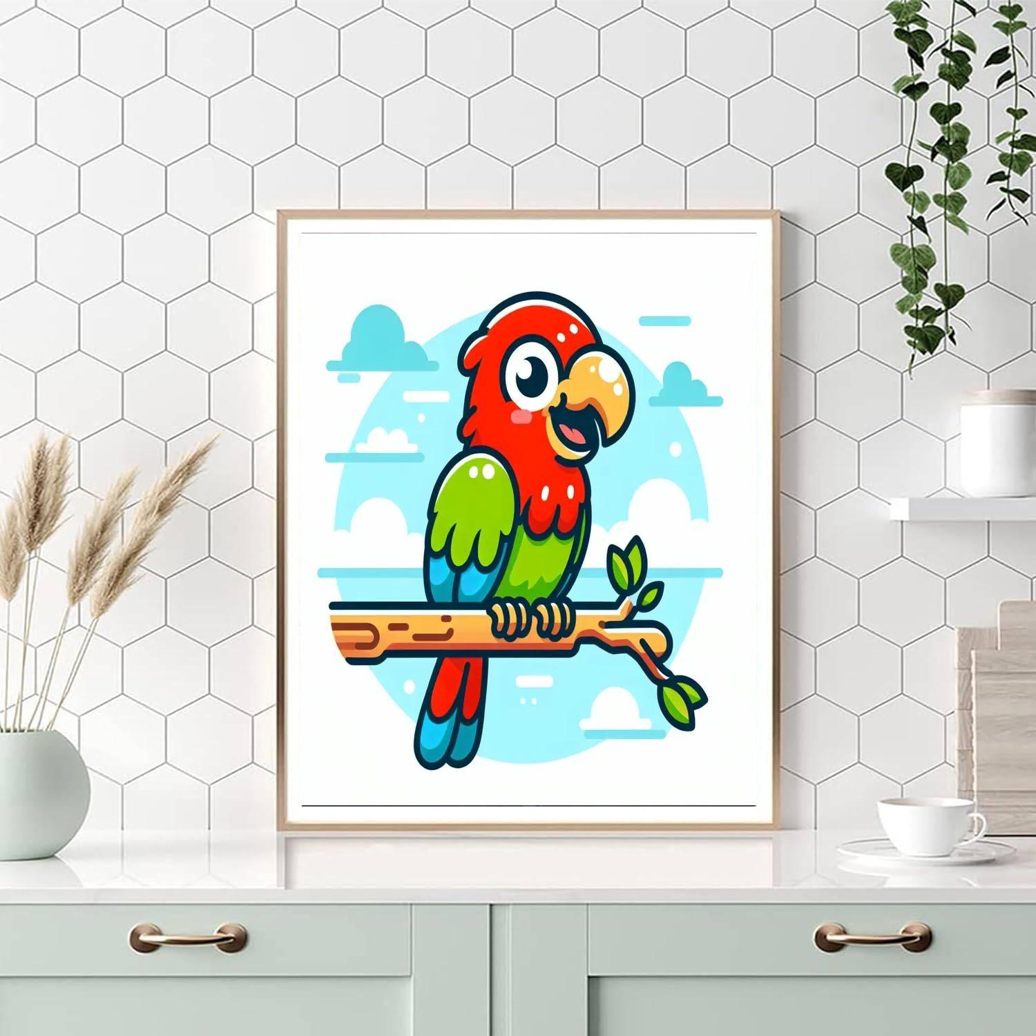 Funky Parrot Paint By Numbers Kits