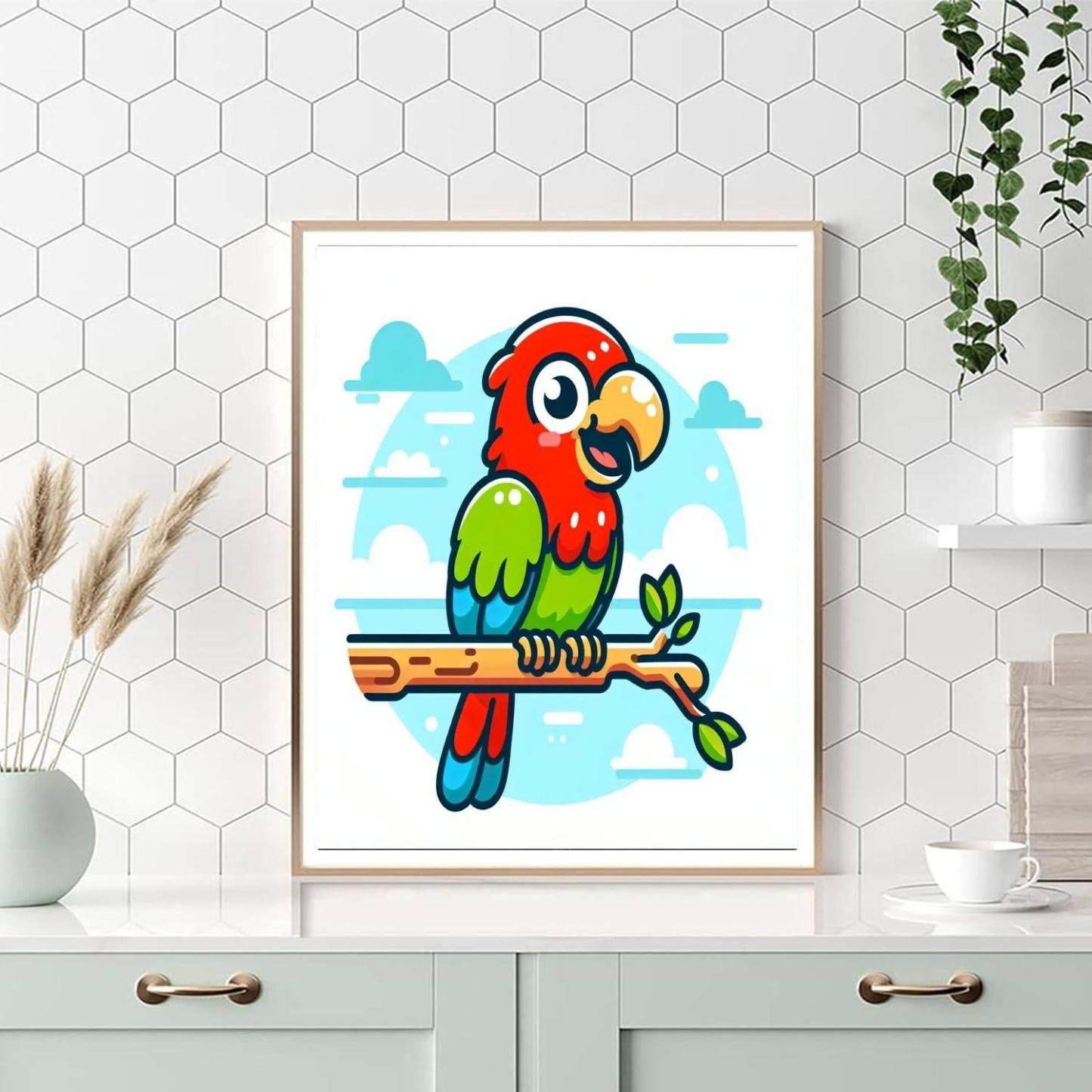 Funky Parrot Paint By Numbers Kits