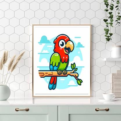 Funky Parrot Paint By Numbers Kits