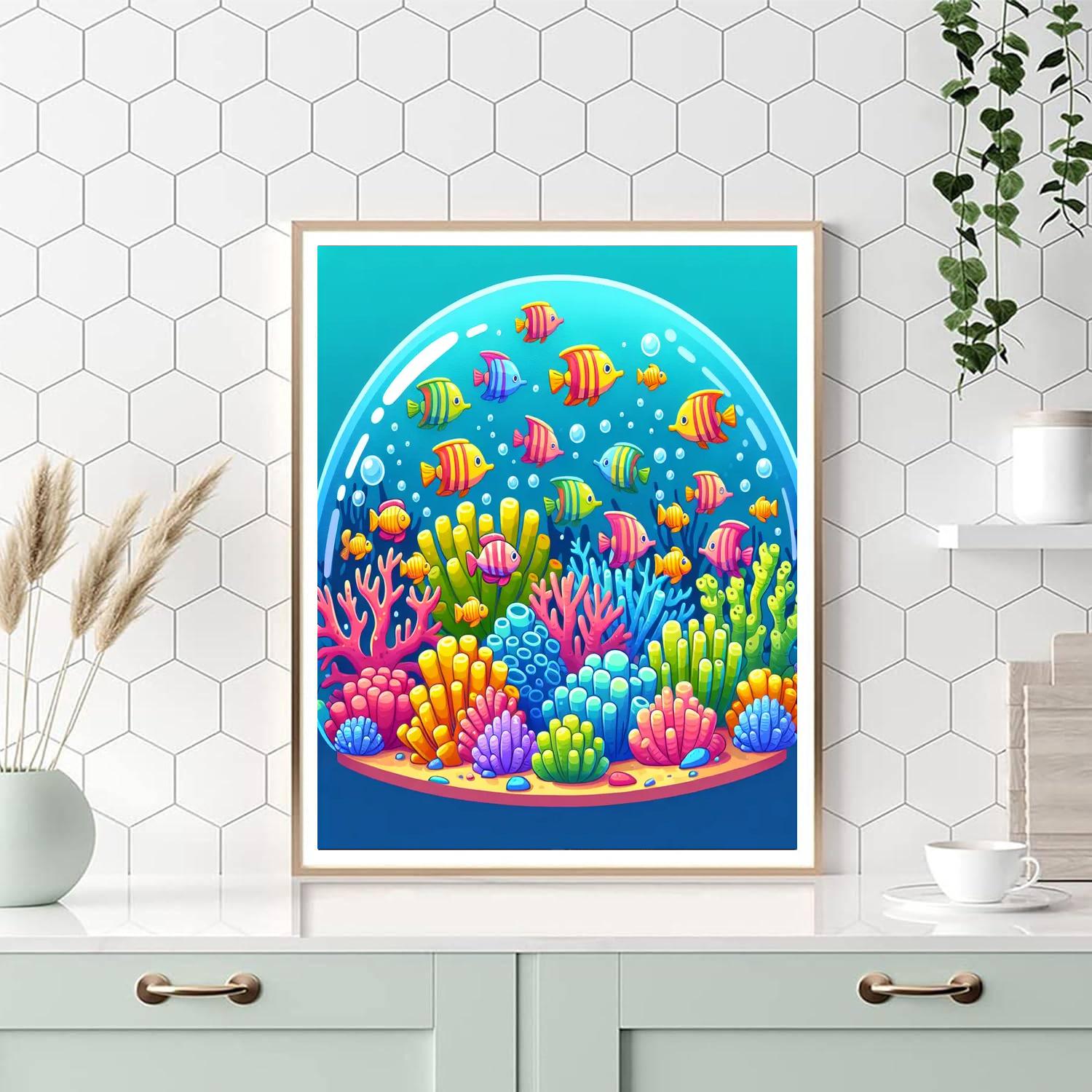 Rainbow Reef Painting Number Kit
