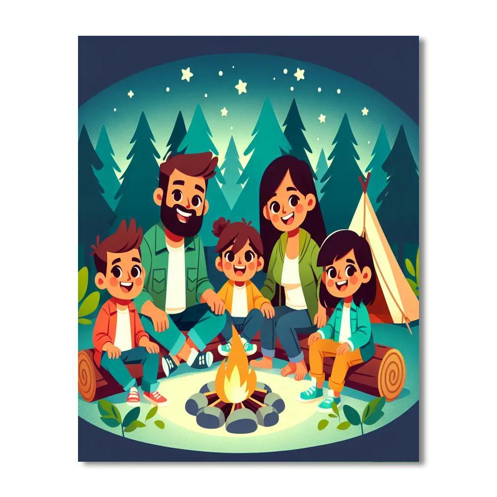 Joyful Camping Expedition Paint By Numbers