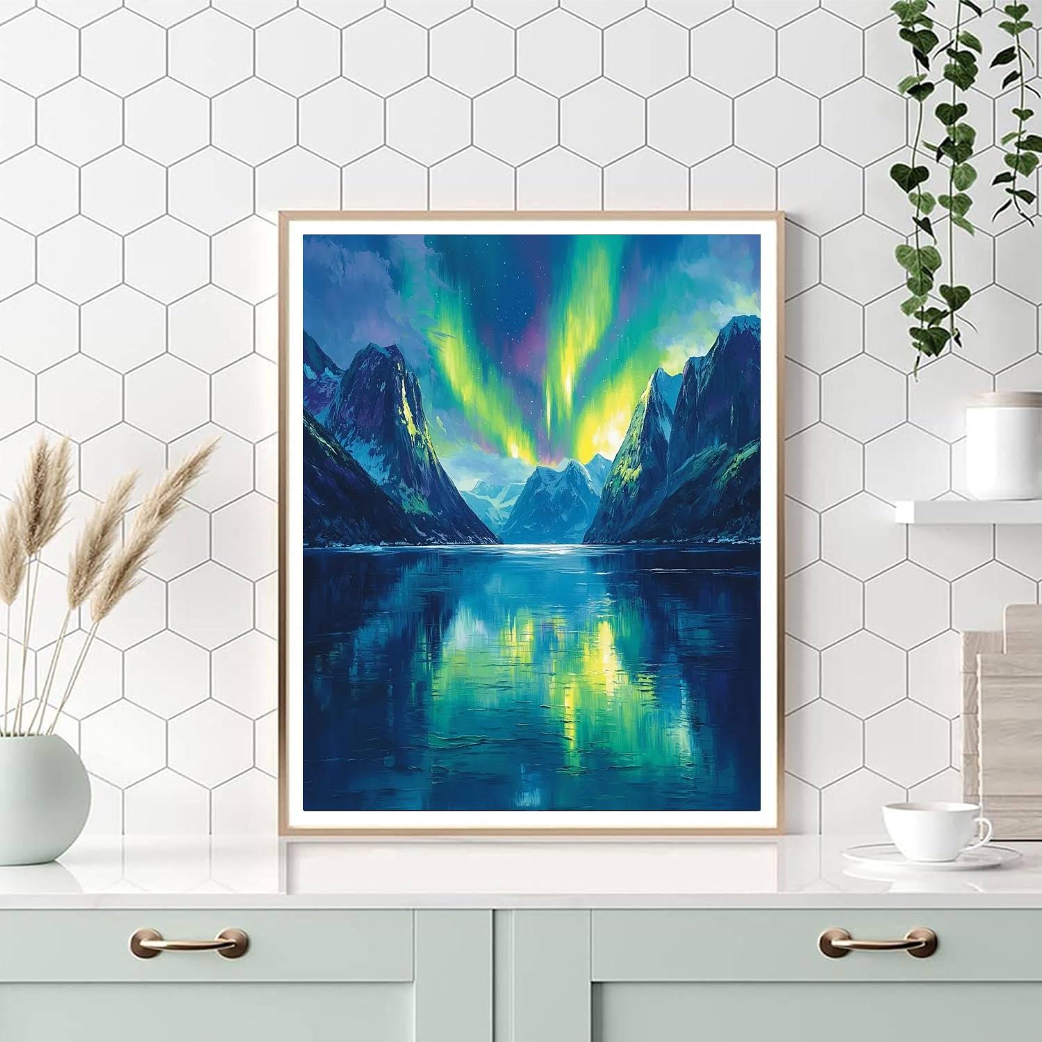 J.M.W. Turner Inspired Reflections Of The Aurora  Number Painting