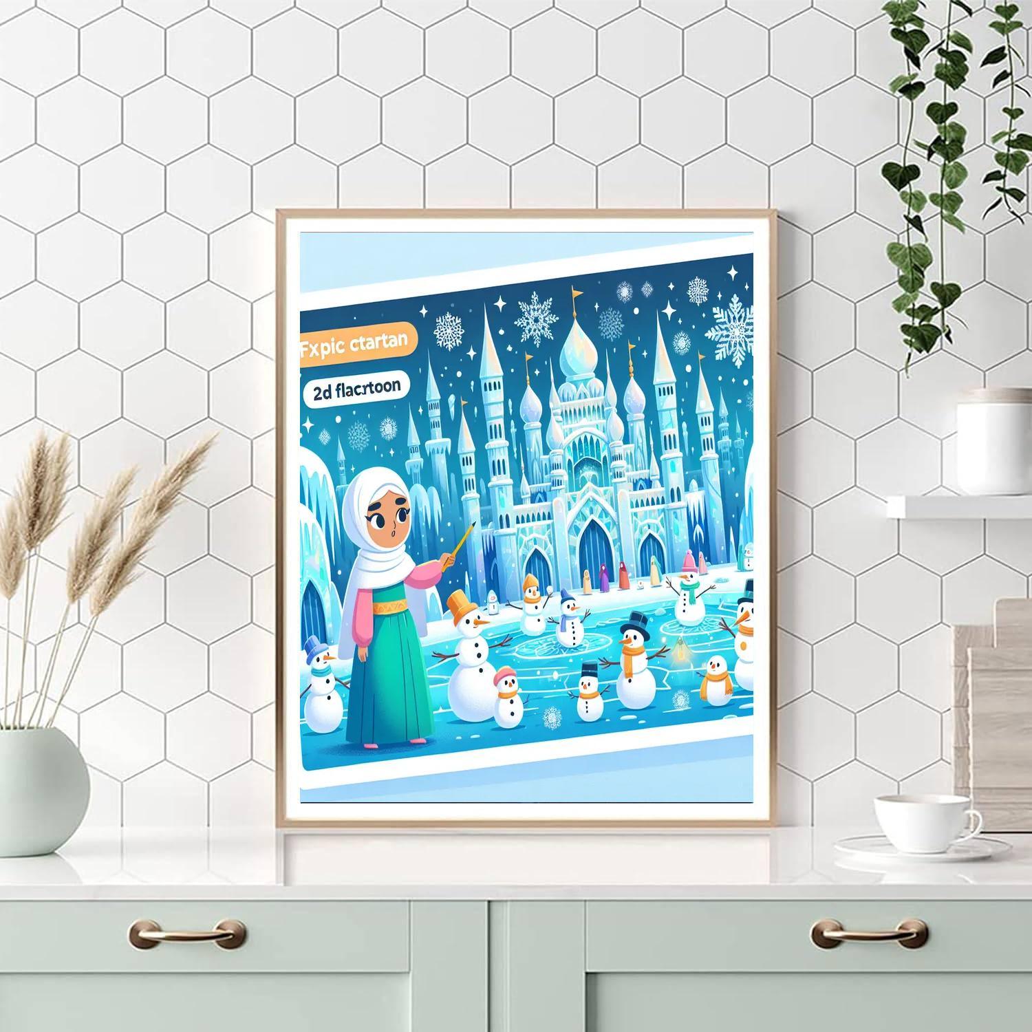 Enchanted Ice Palace Painting Number Kit