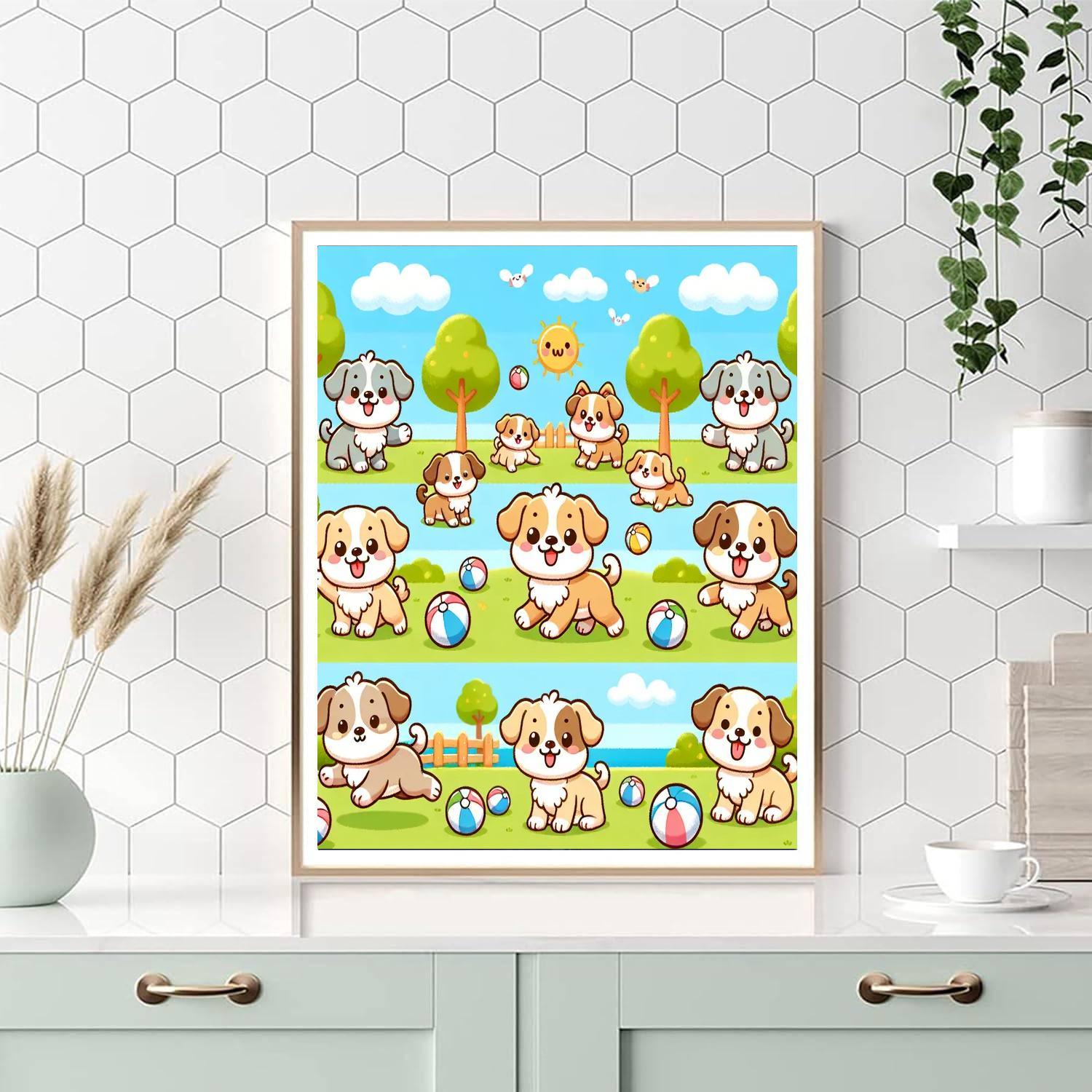 Puppy Play Date Painting By Numbers Kit