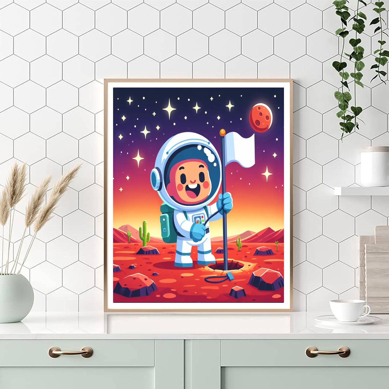 Space Journey To Mars Numbered Painting Kits