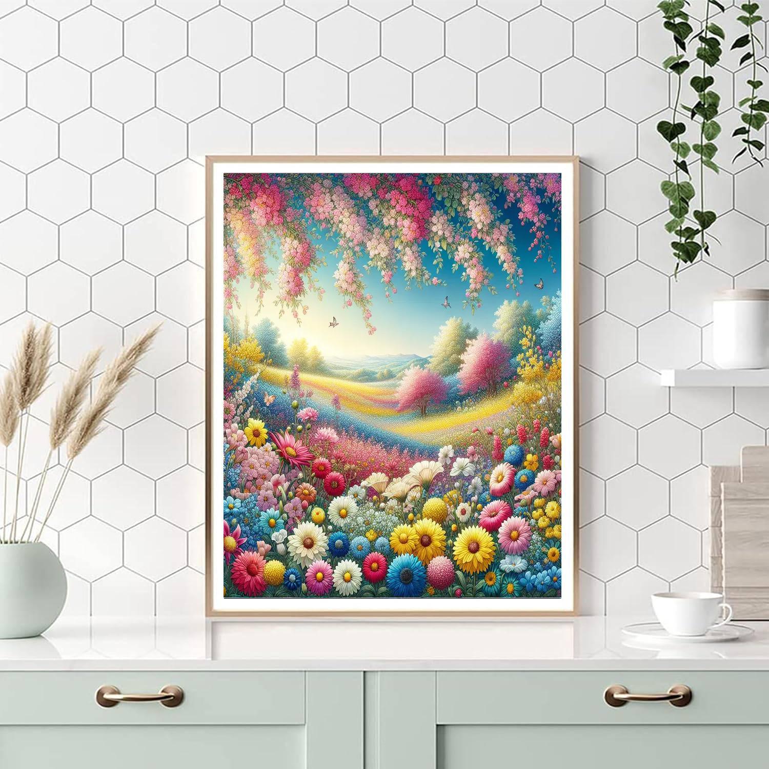 Cheerful Flower Parade Paint By Number