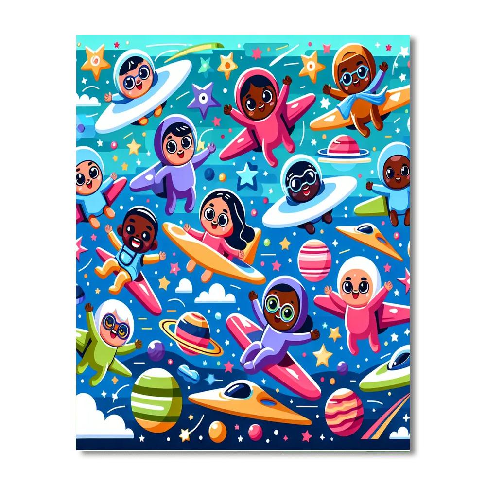 Glorious Galactic Gliders Numbered Painting Kits