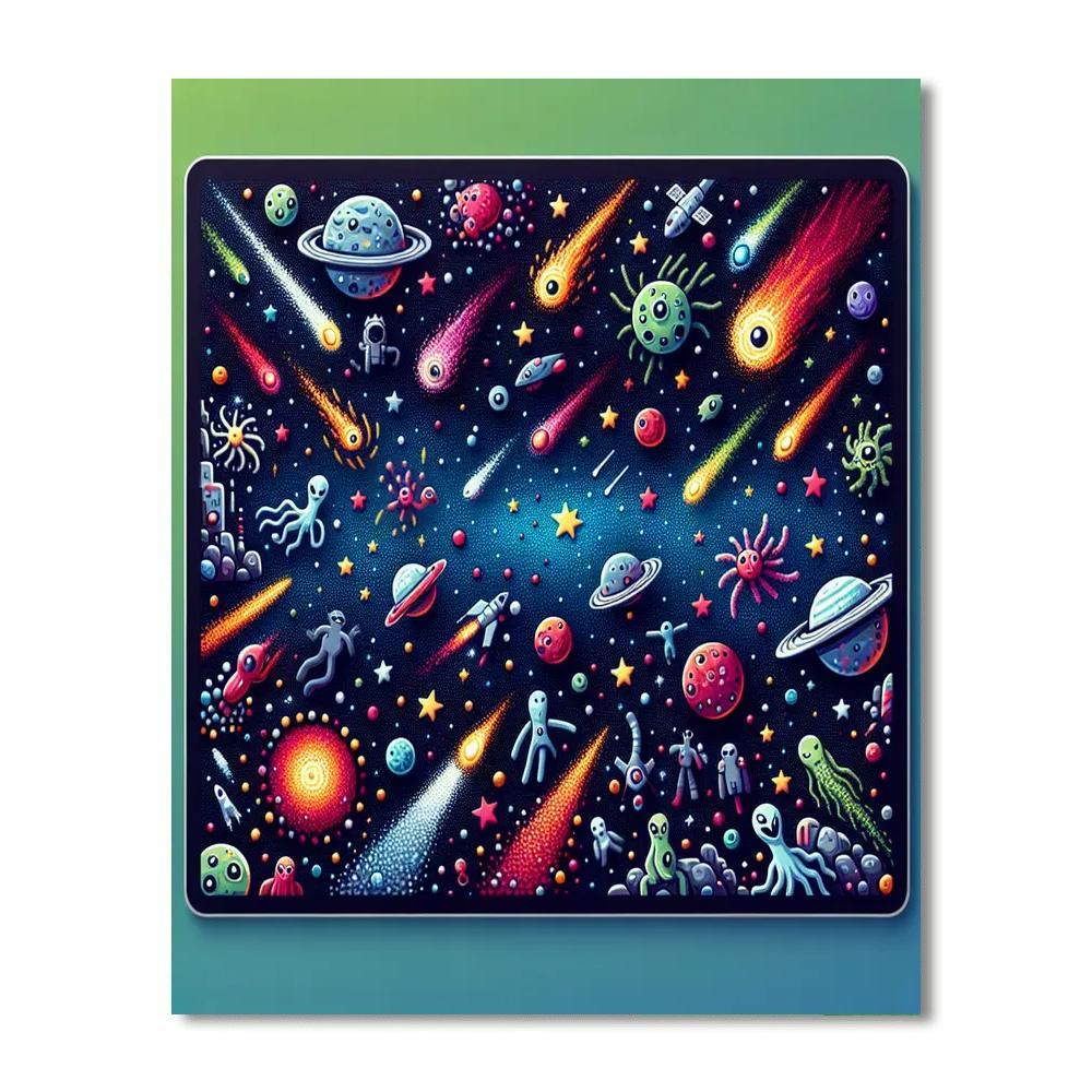 Galactic Dreams For Young Explorers Numbered Painting Kits