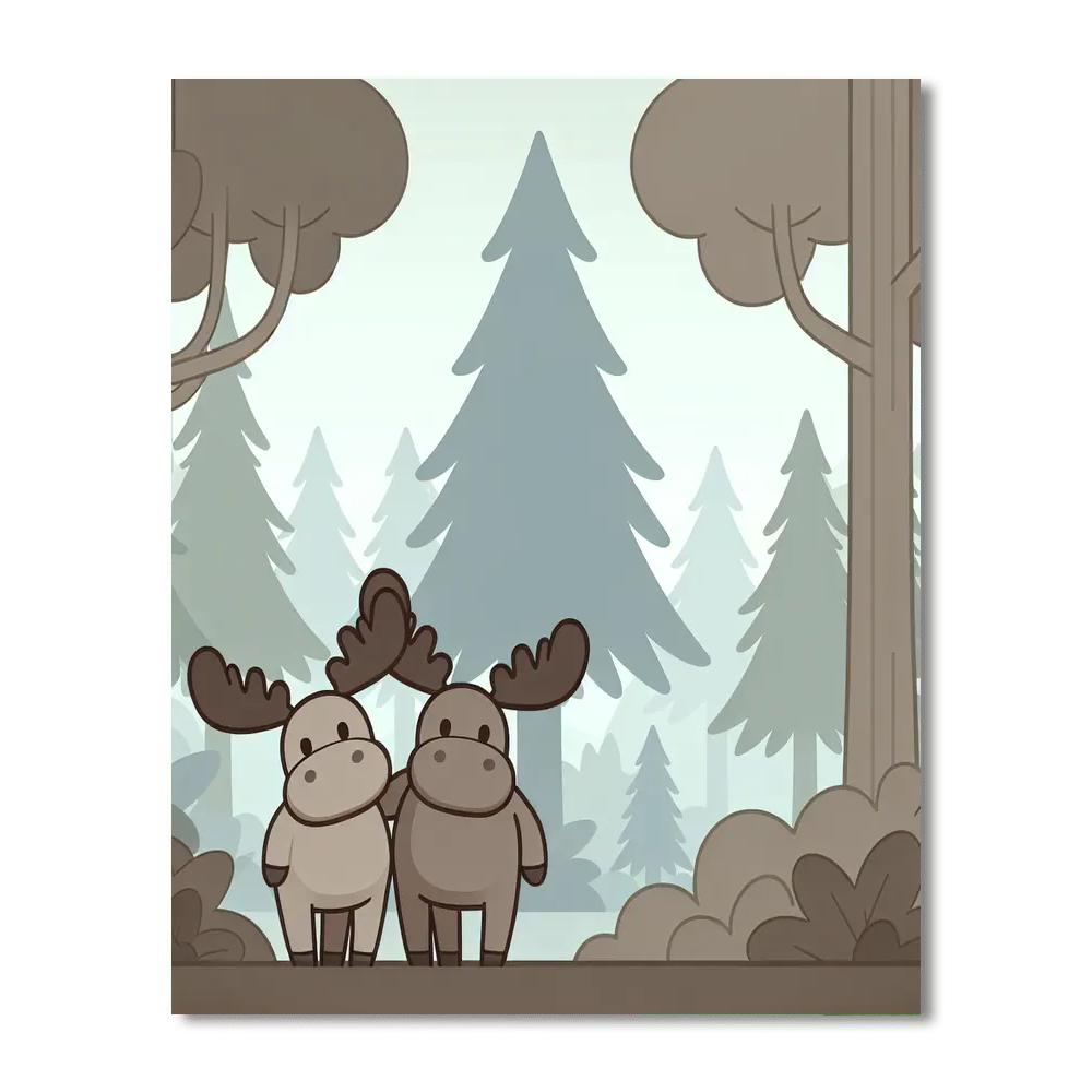 Majestic Moose Mates Numbered Painting Kits