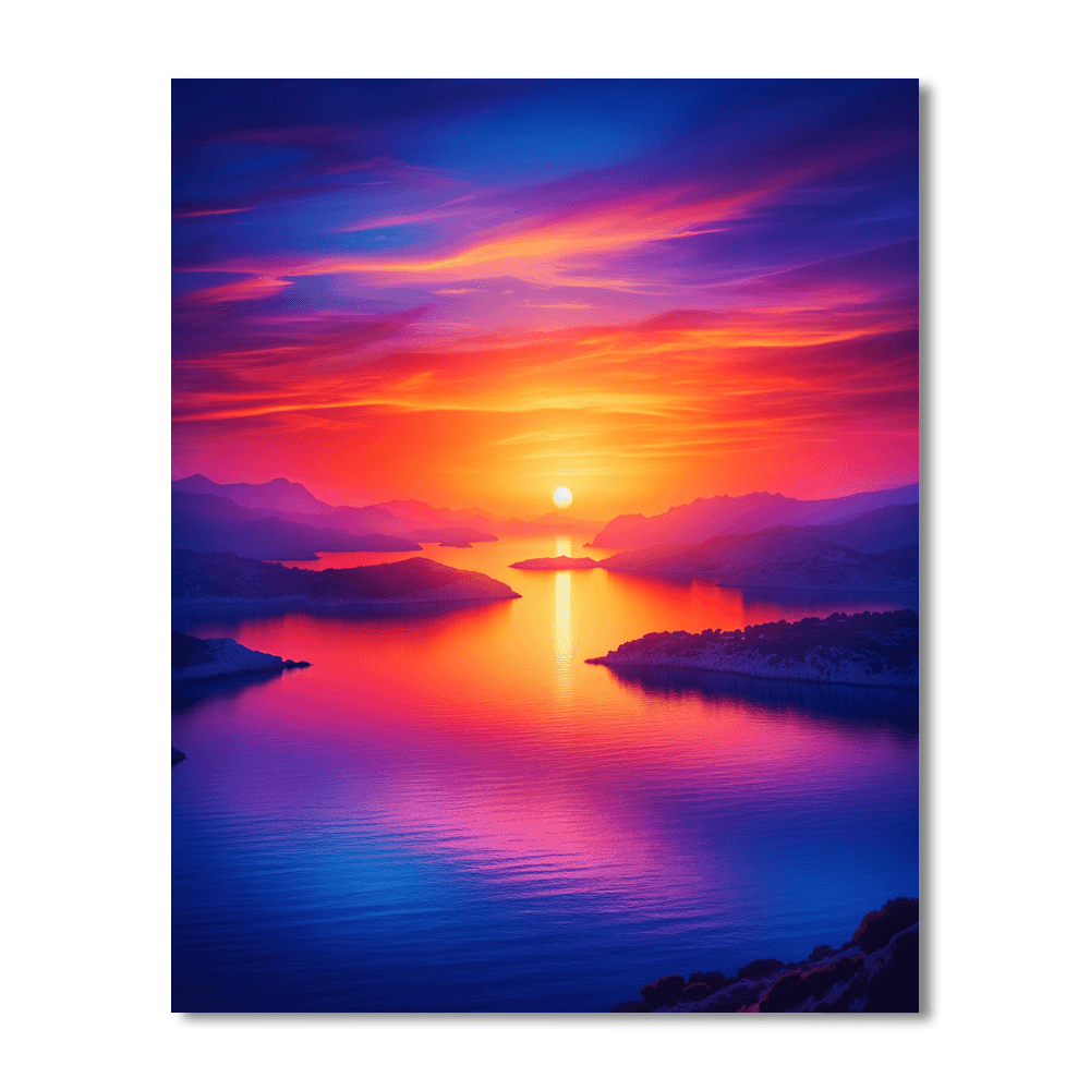 Mediterranean Sunset Bliss Paint By Number