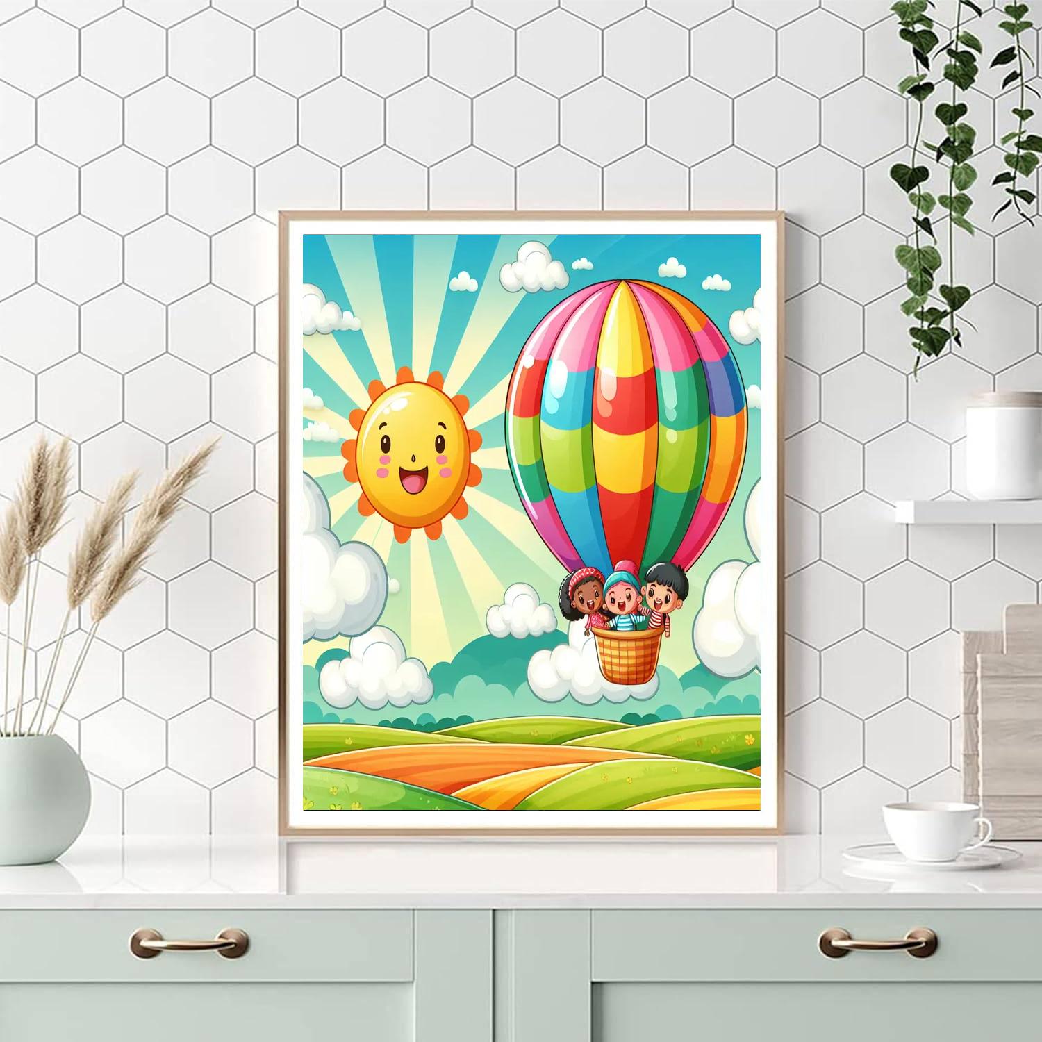 Breezy Balloon Ride Painting Number Kit