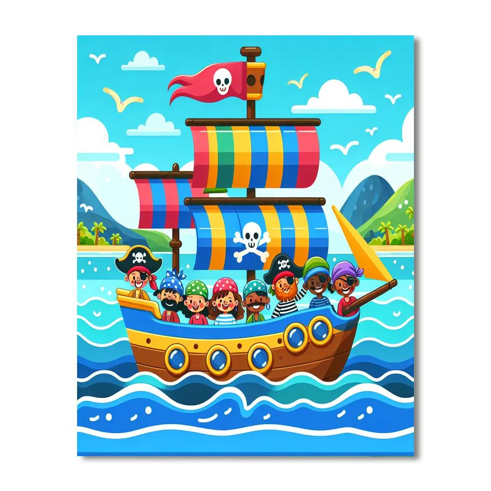 Ocean Pirate Treasure Hunt Paint By Number