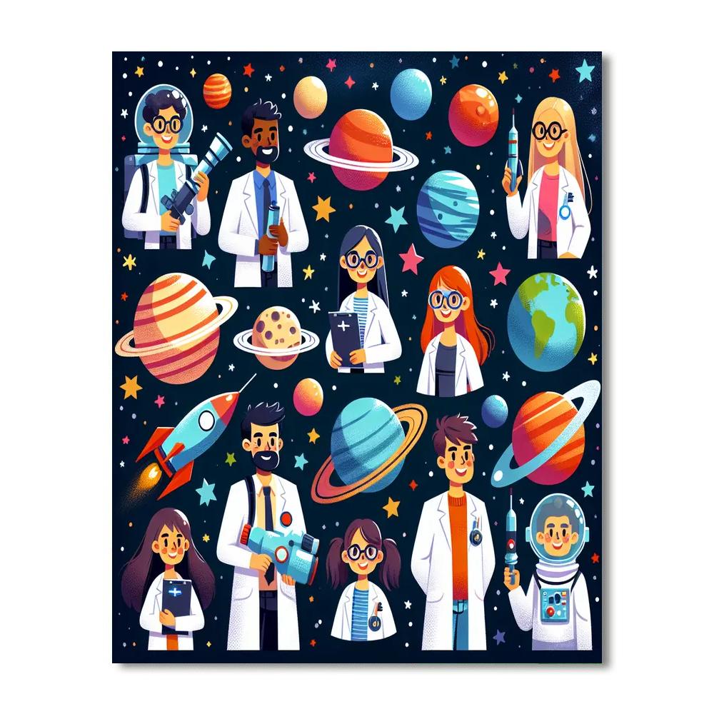 Space Science Expedition DIY Paint By Numbers