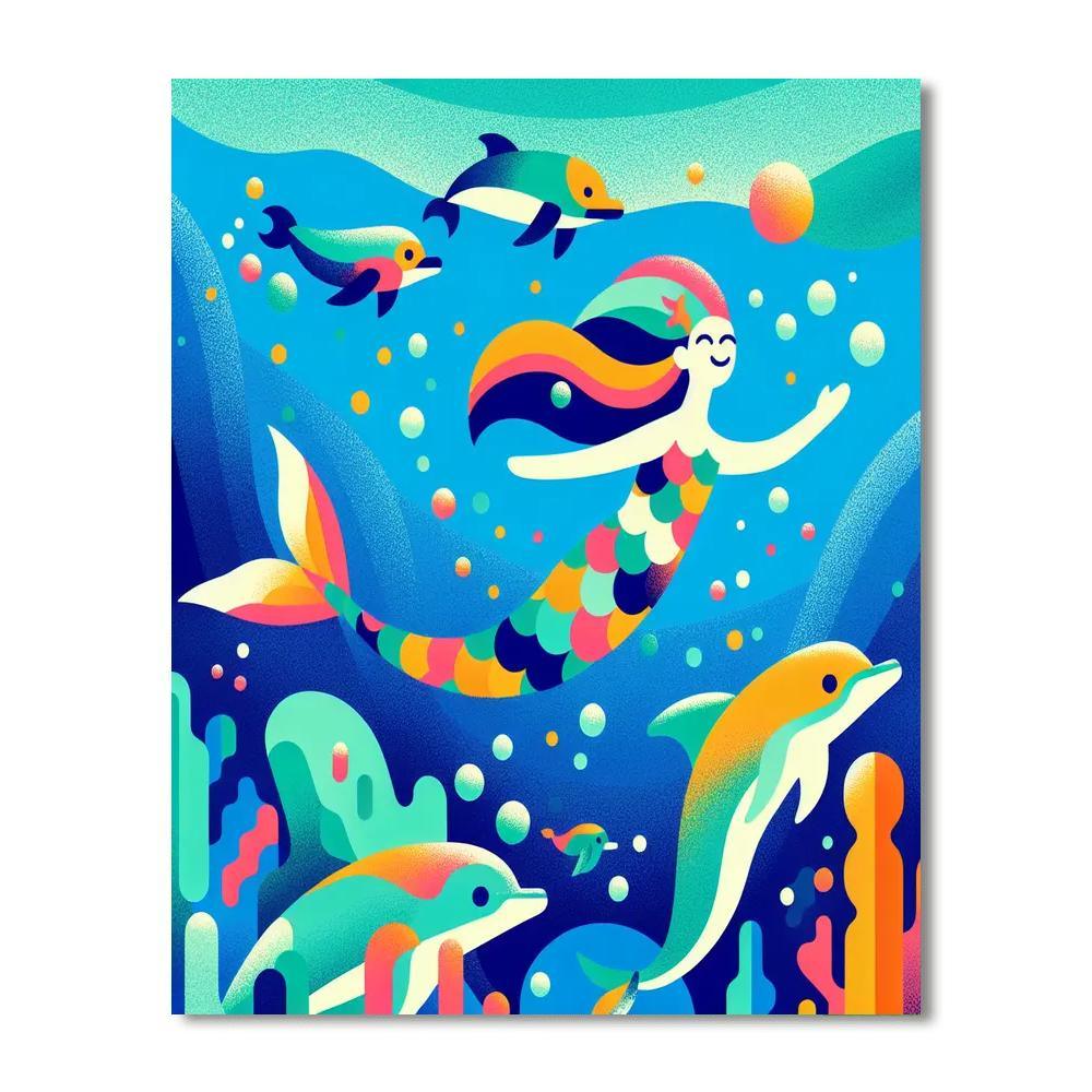 Enchanted Mermaid DIY Paint By Numbers