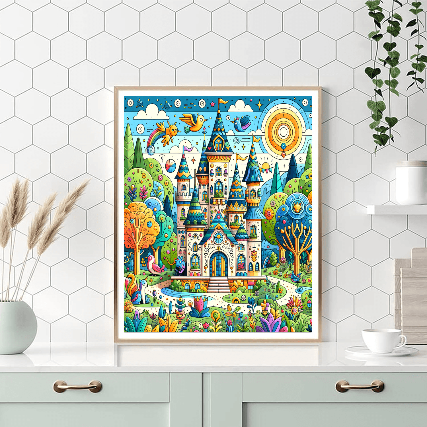 Enchanted Castle Grounds Paint By Numbers Kits