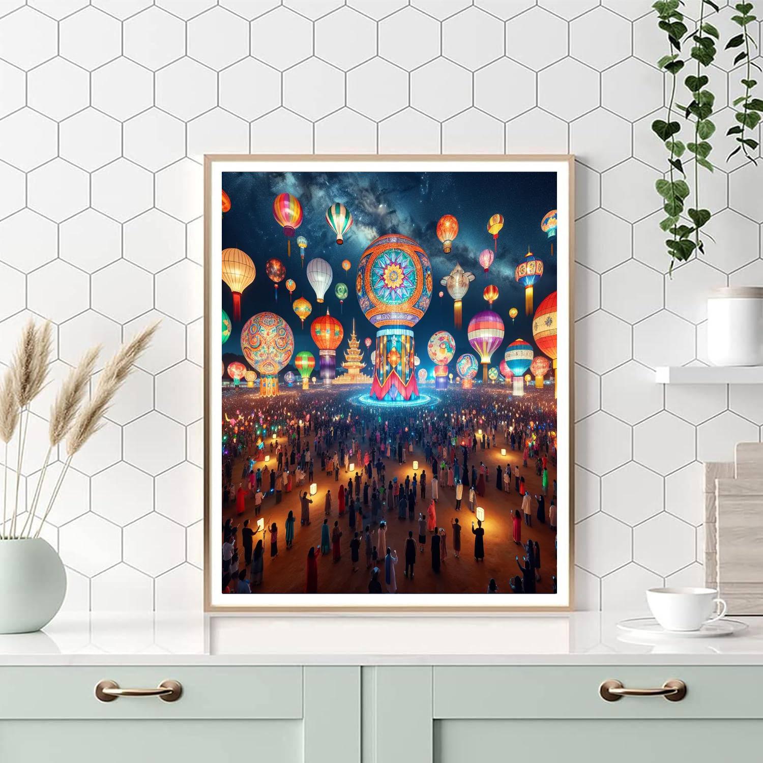 Giant Lantern Festival Painting Number Kit