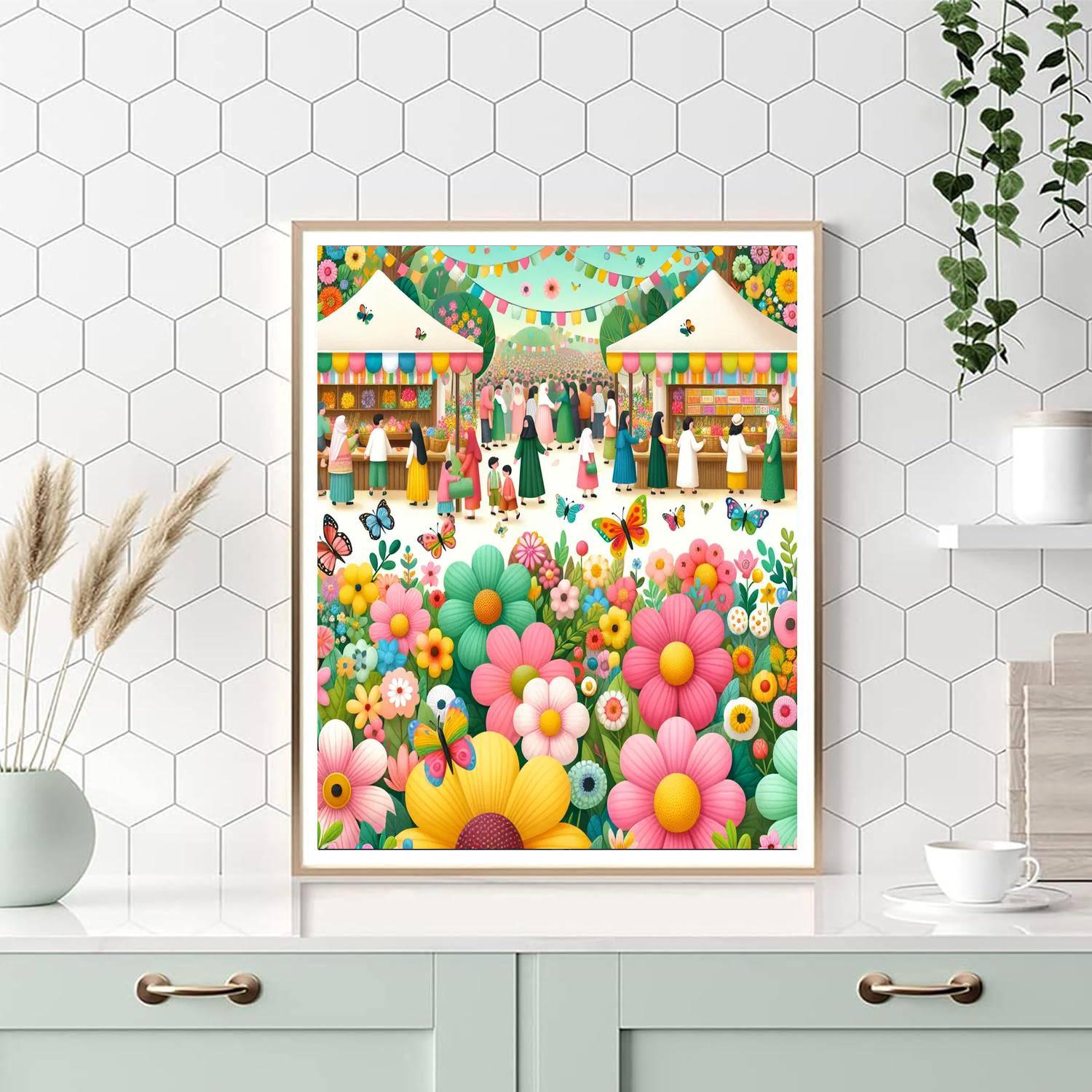 Enchanted Flower Festival Painting By Numbers Kit