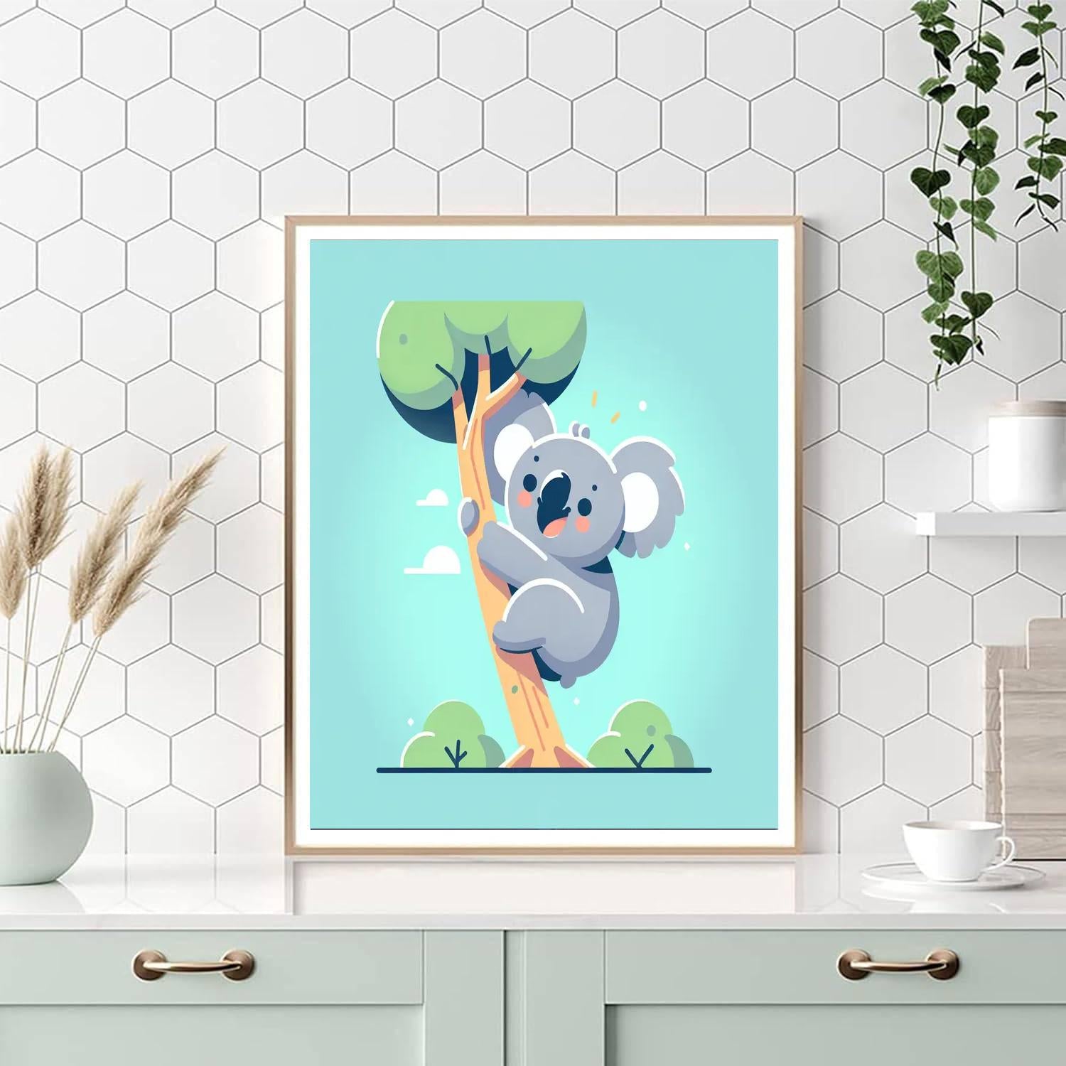 Mischievous Koala Climb Paint By Numbers Art