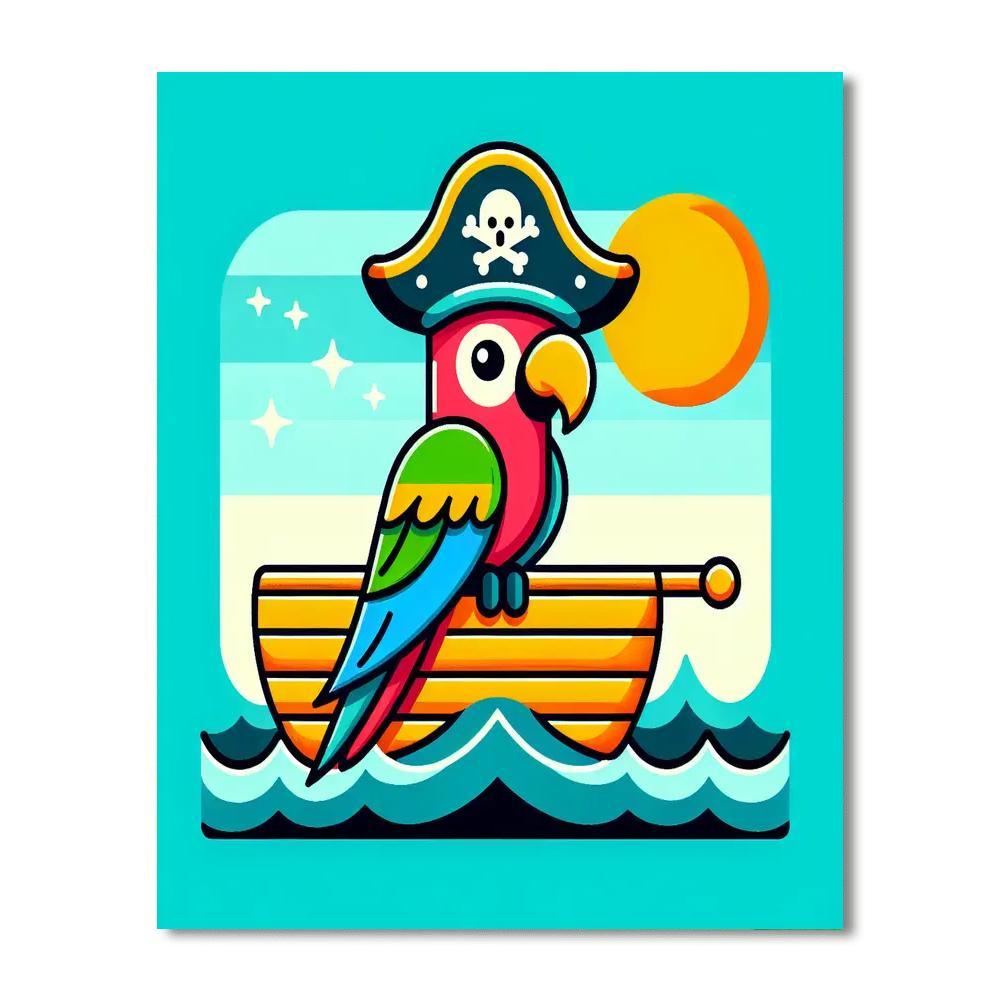 Pirate Parrot Expedition Paint By Numbers Art