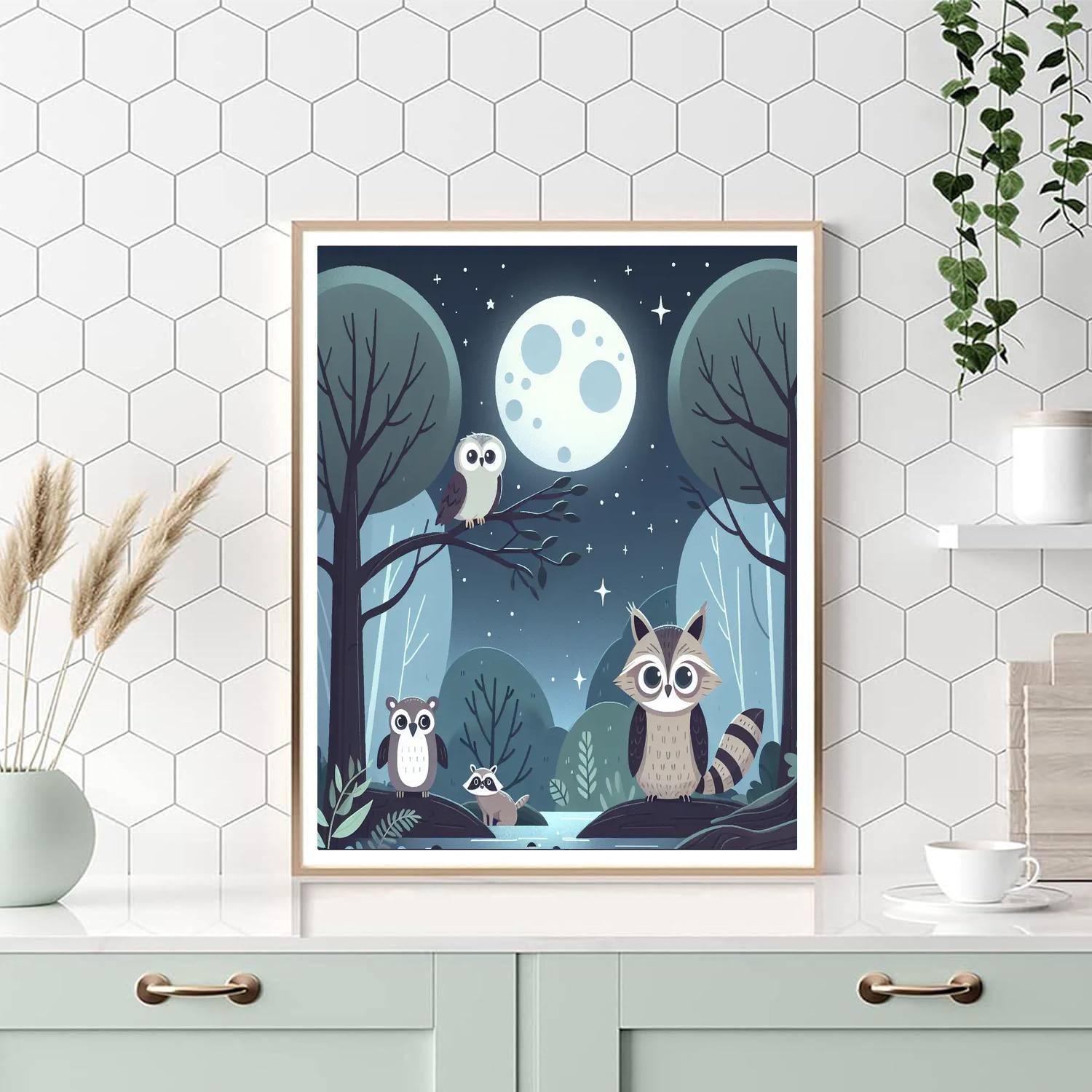 Moonlit Forest Mysteries Paint By Color