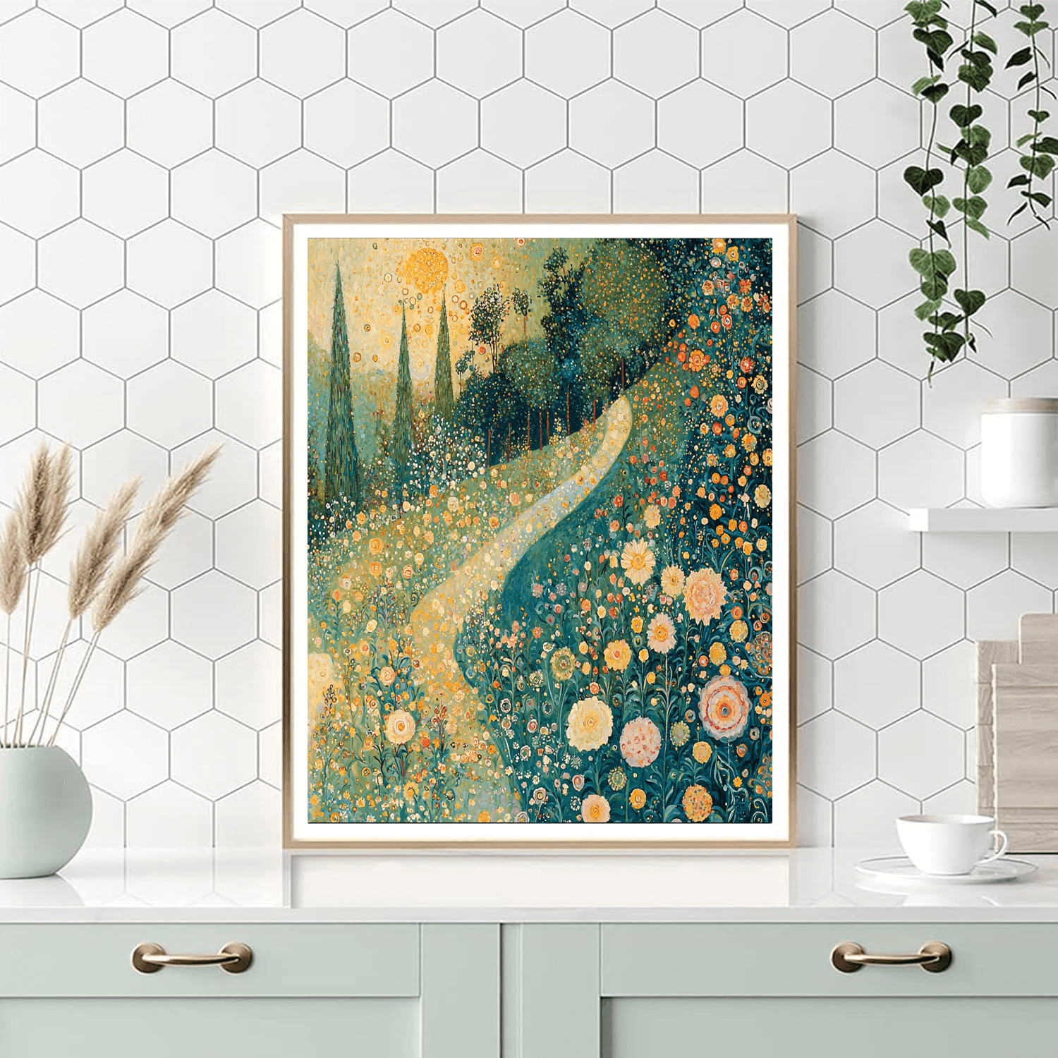 Gustav Klimt Inspired Ethereal Garden Of Dreams  Paint By Numbers Kits