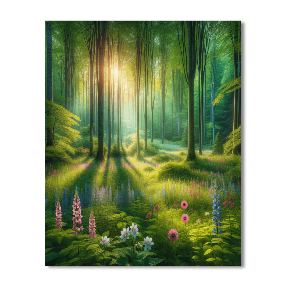 Mesmerizing Forest Glade Paint By Number
